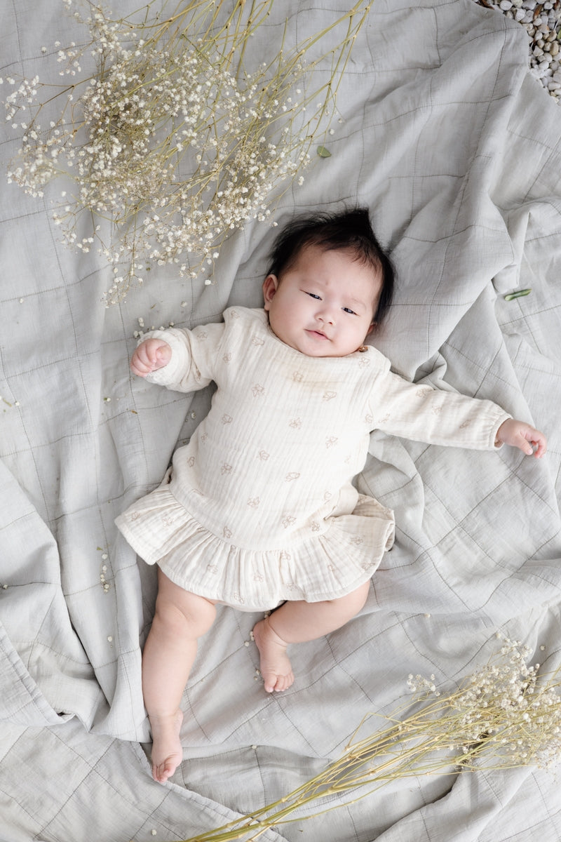 Kleid beige | AOP Sand Sketch