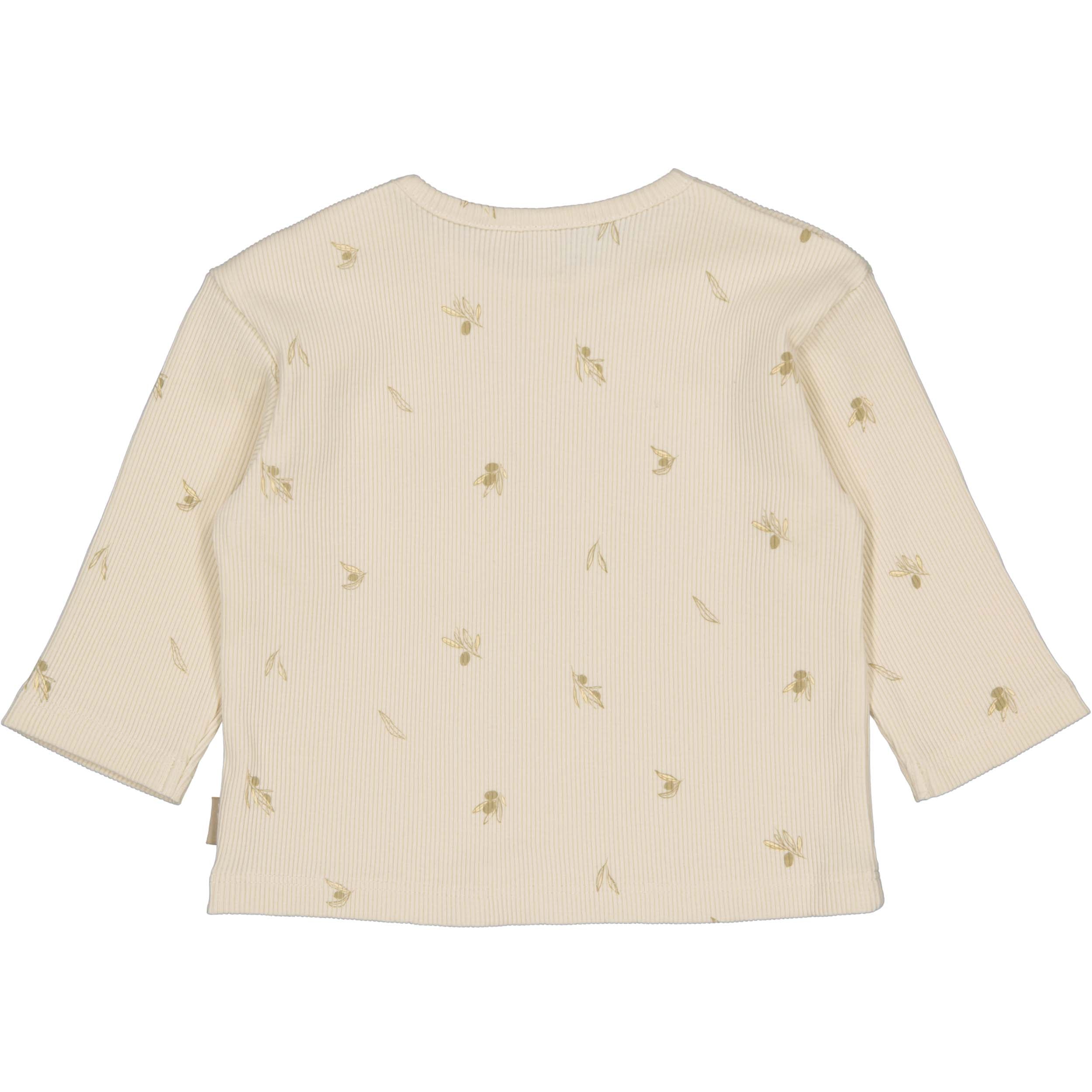 Shirt crème met print | AOP Green Sketch