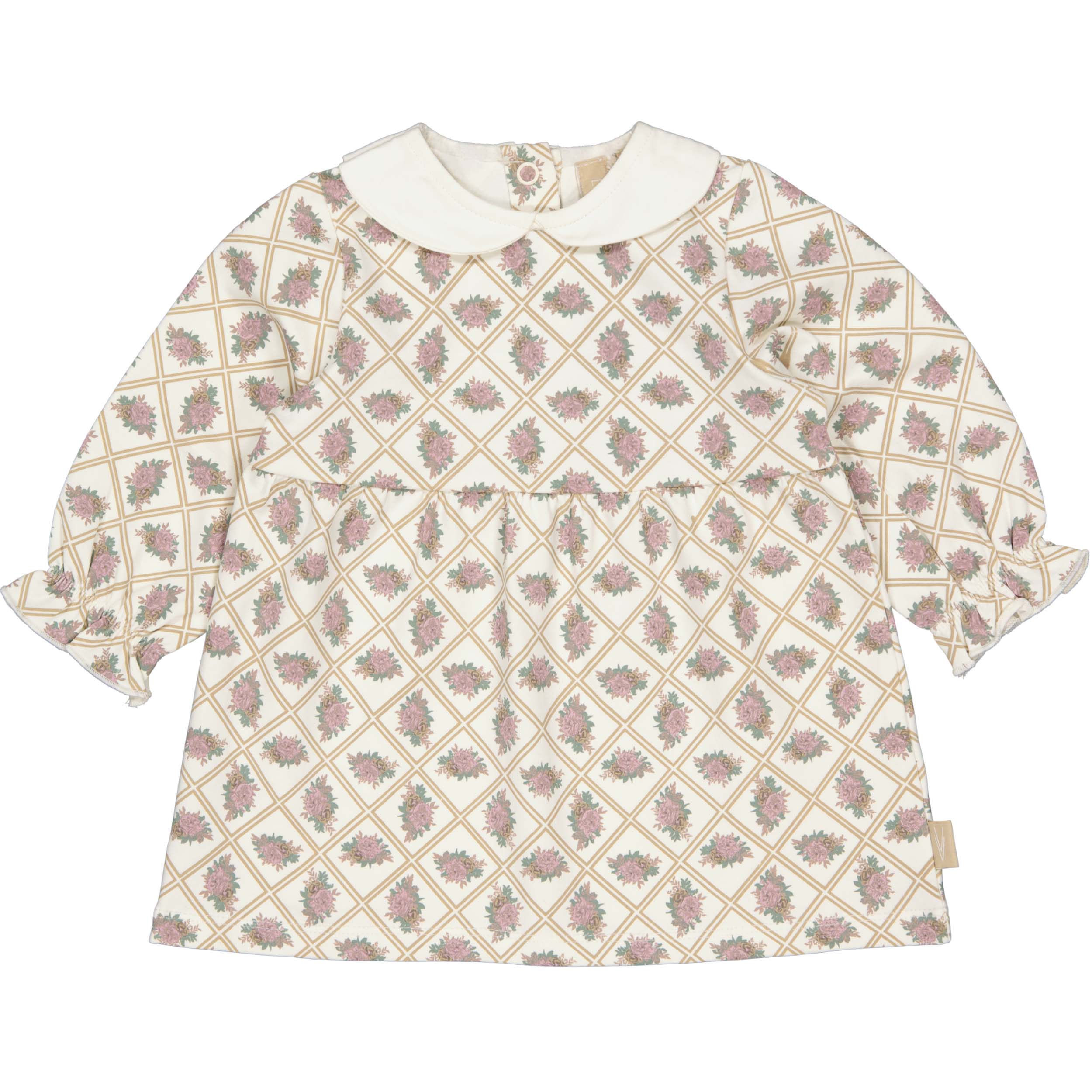 Gebroken wit jurkje met all-over print | AOP White Flower