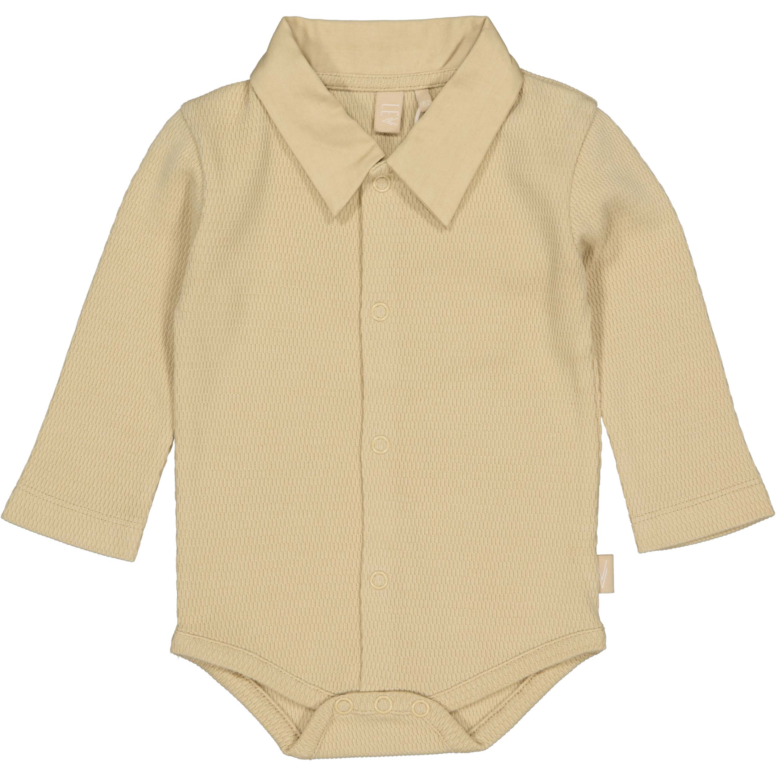 Zachtgele romper met kraag | Beige