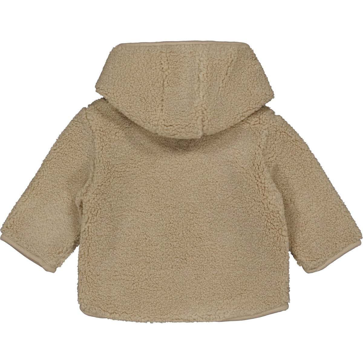 Beige teddy jas met capuchon | Beige
