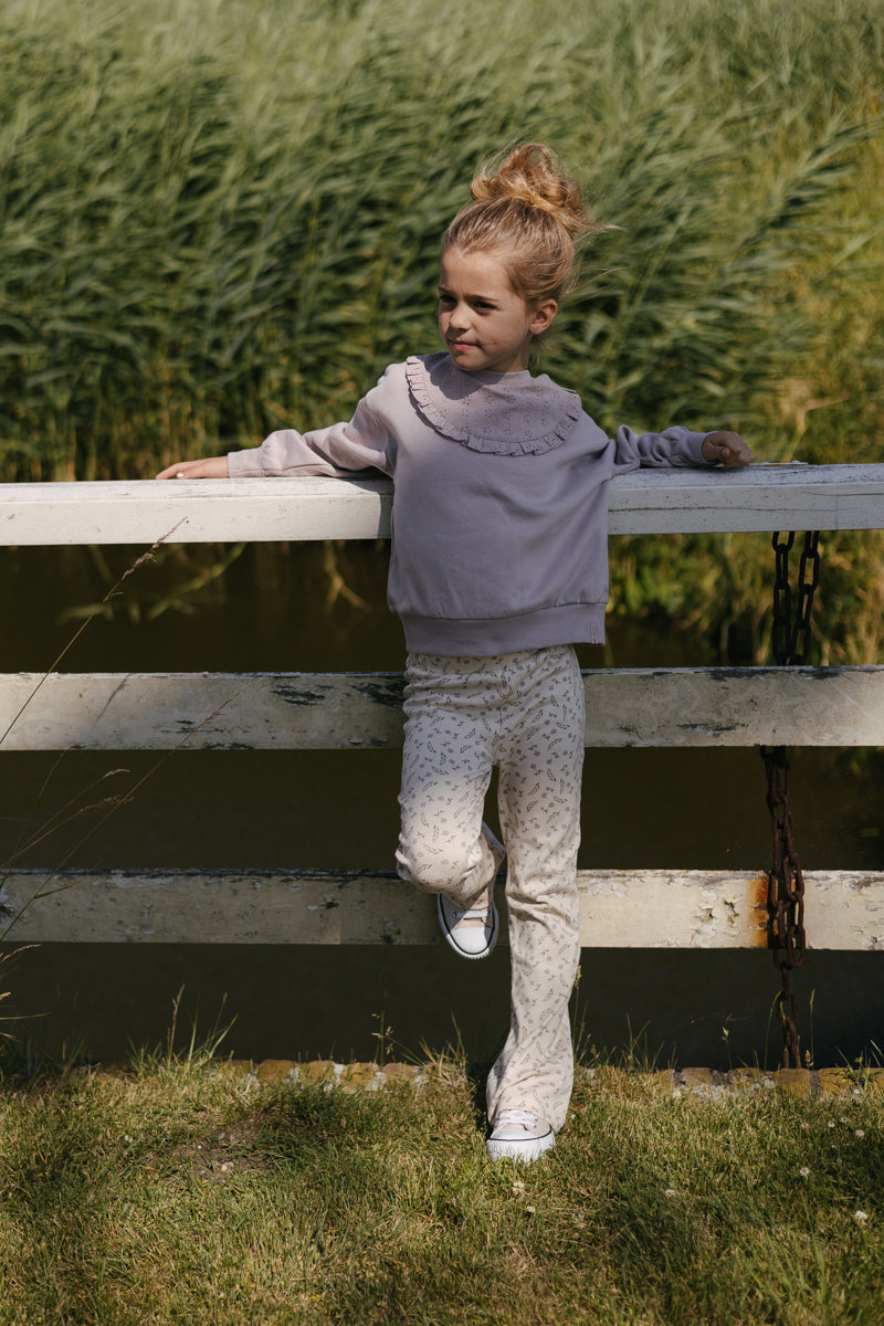 Flairbroek crème | AOP Purple Flower