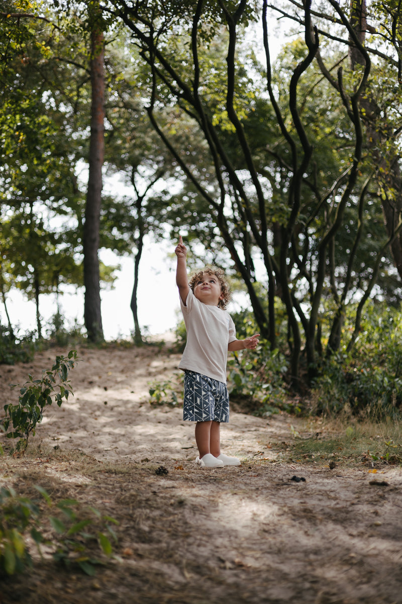 Broek blauw me grafische print | AOP Blue Graphic