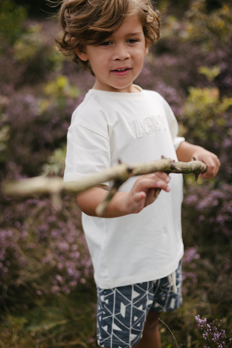 Broek blauw me grafische print | AOP Blue Graphic