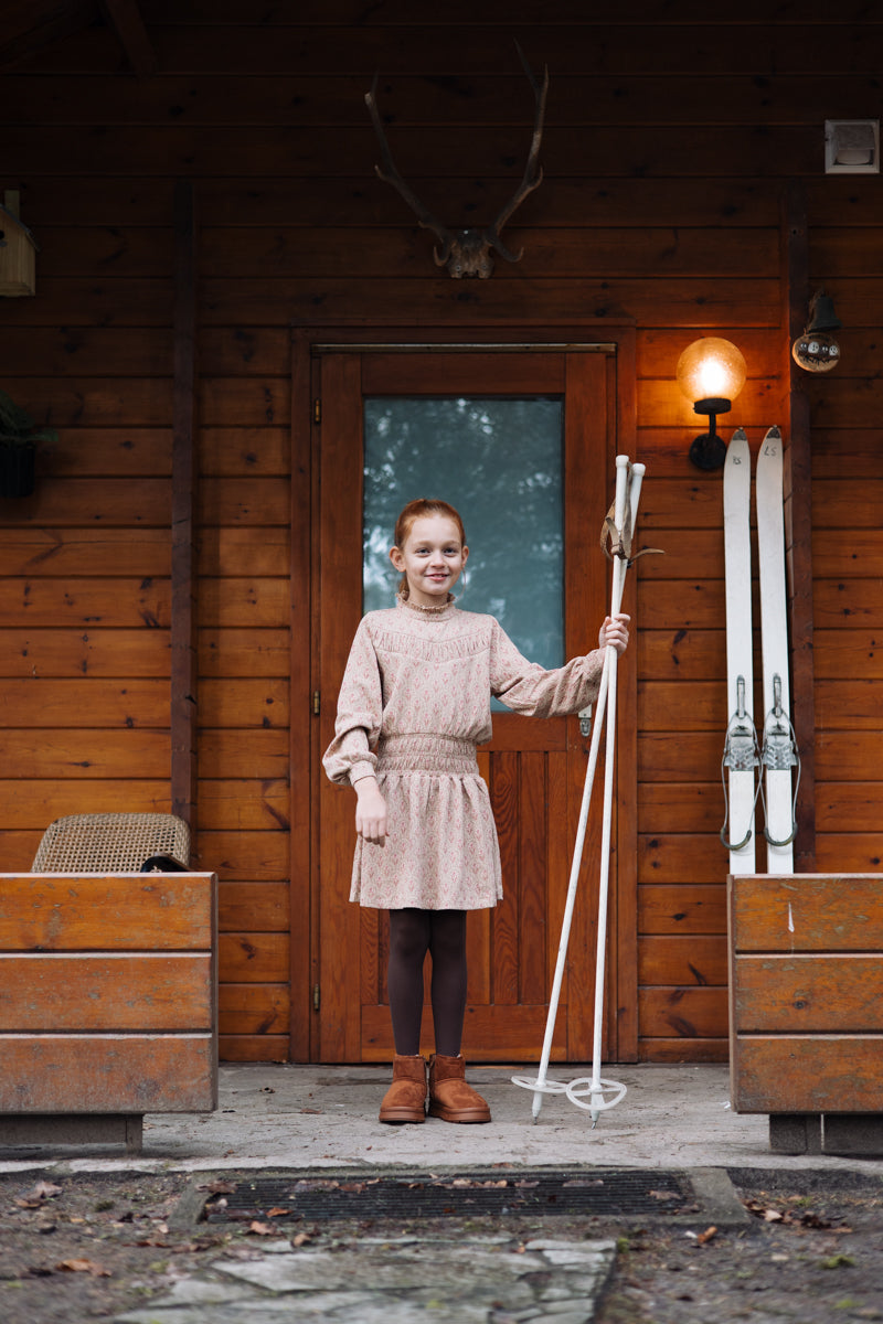 Jurk all over print bloemen | AOP Red Flower