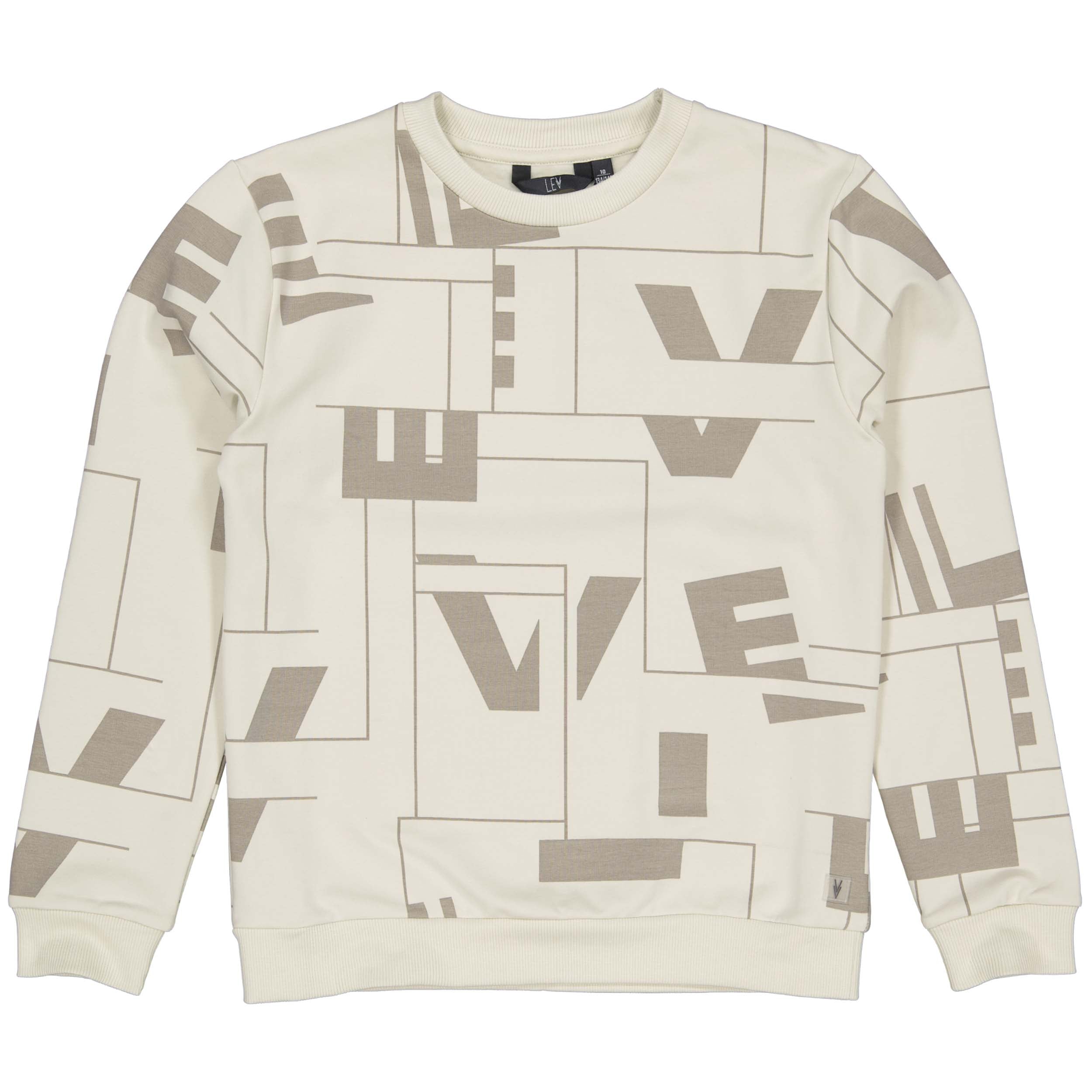 Sweater all over print | AOP Taupe Graphic
