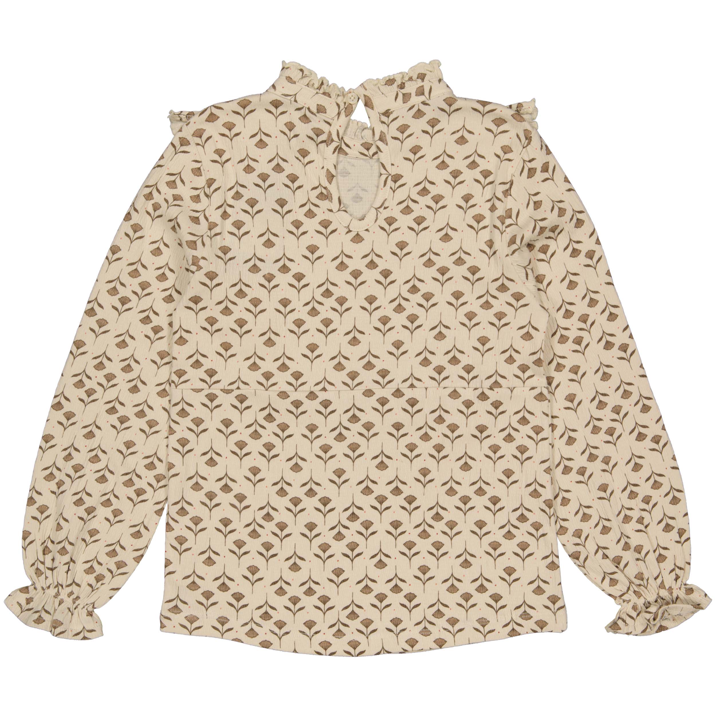 Blouse all over print bloemen | AOP White Flower