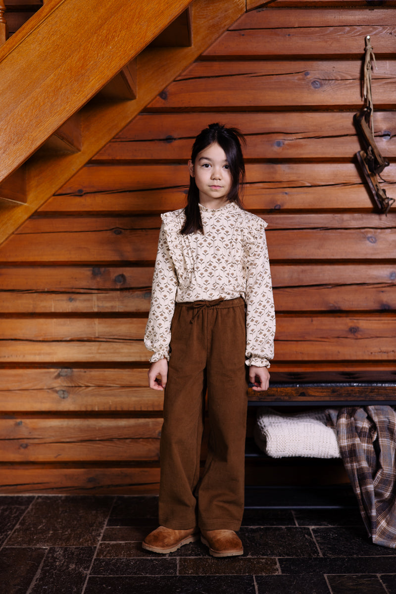 Blouse all over print bloemen | AOP White Flower