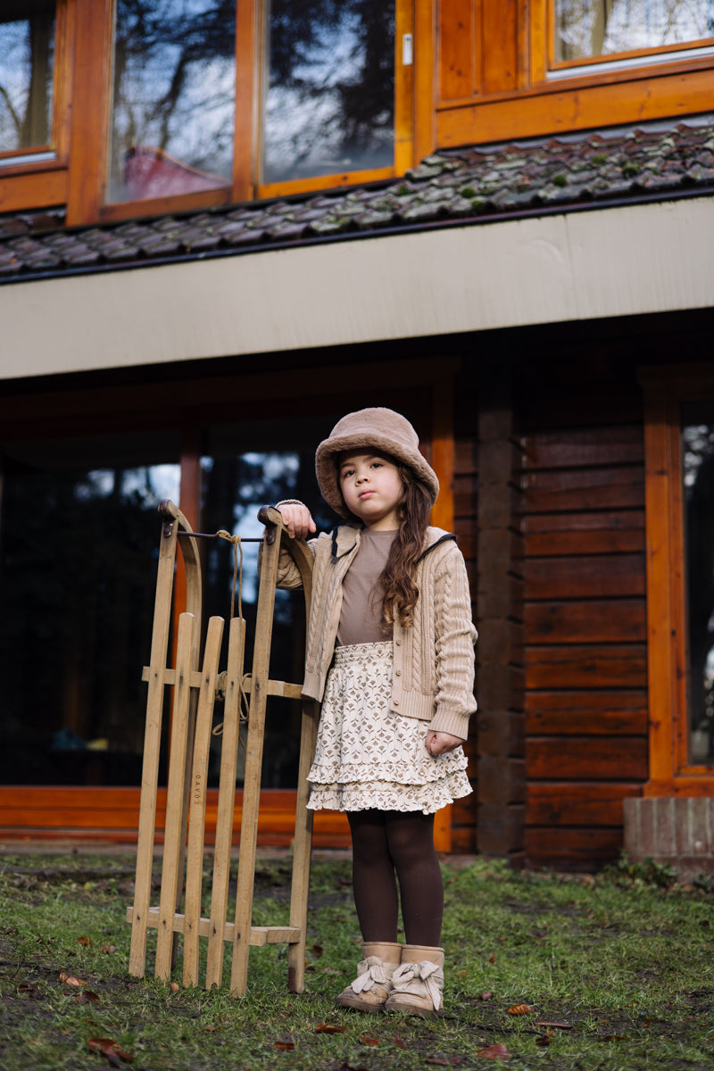 Rok all over print bloemen | AOP White Flower