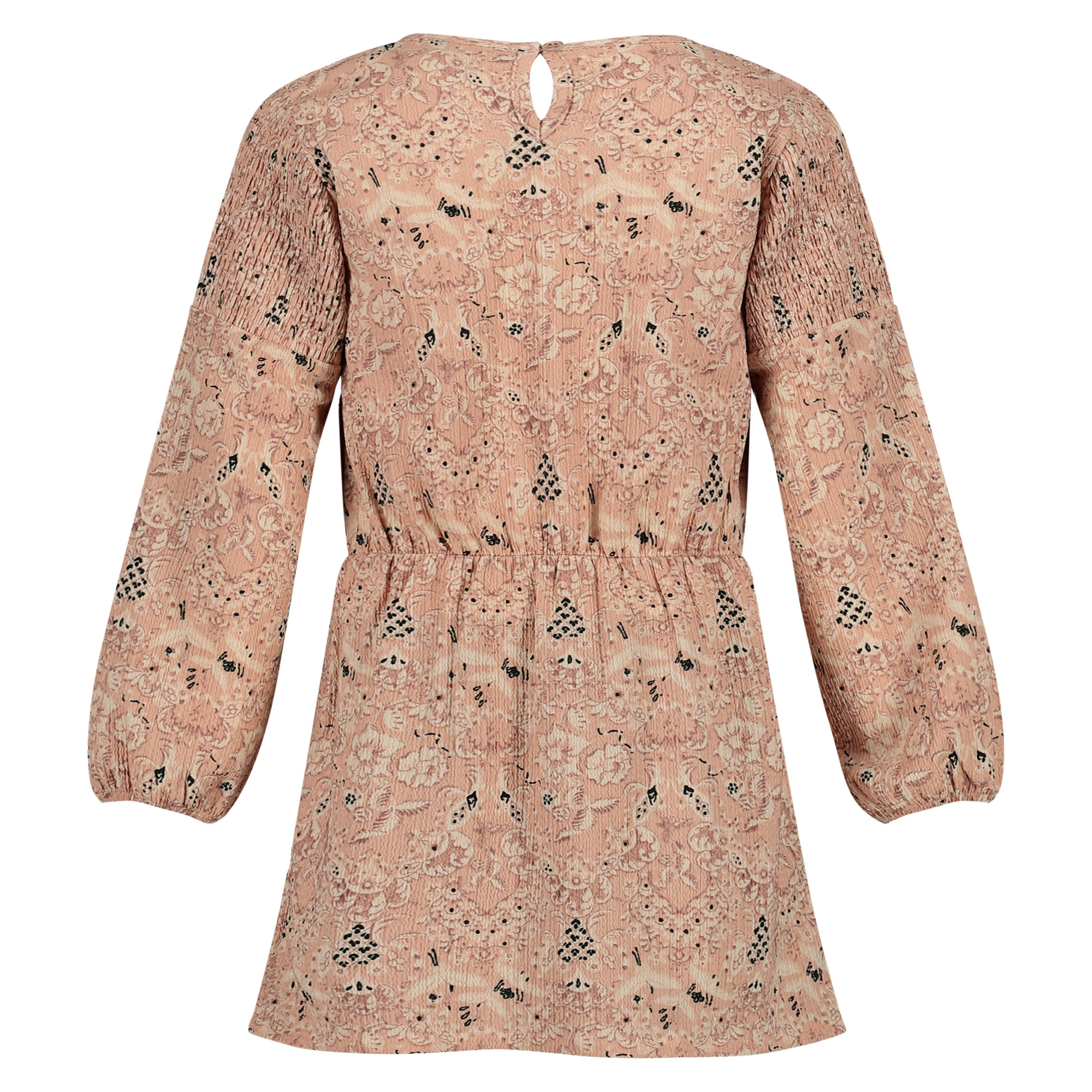 Jurk all over print | AOP Pink Leaves