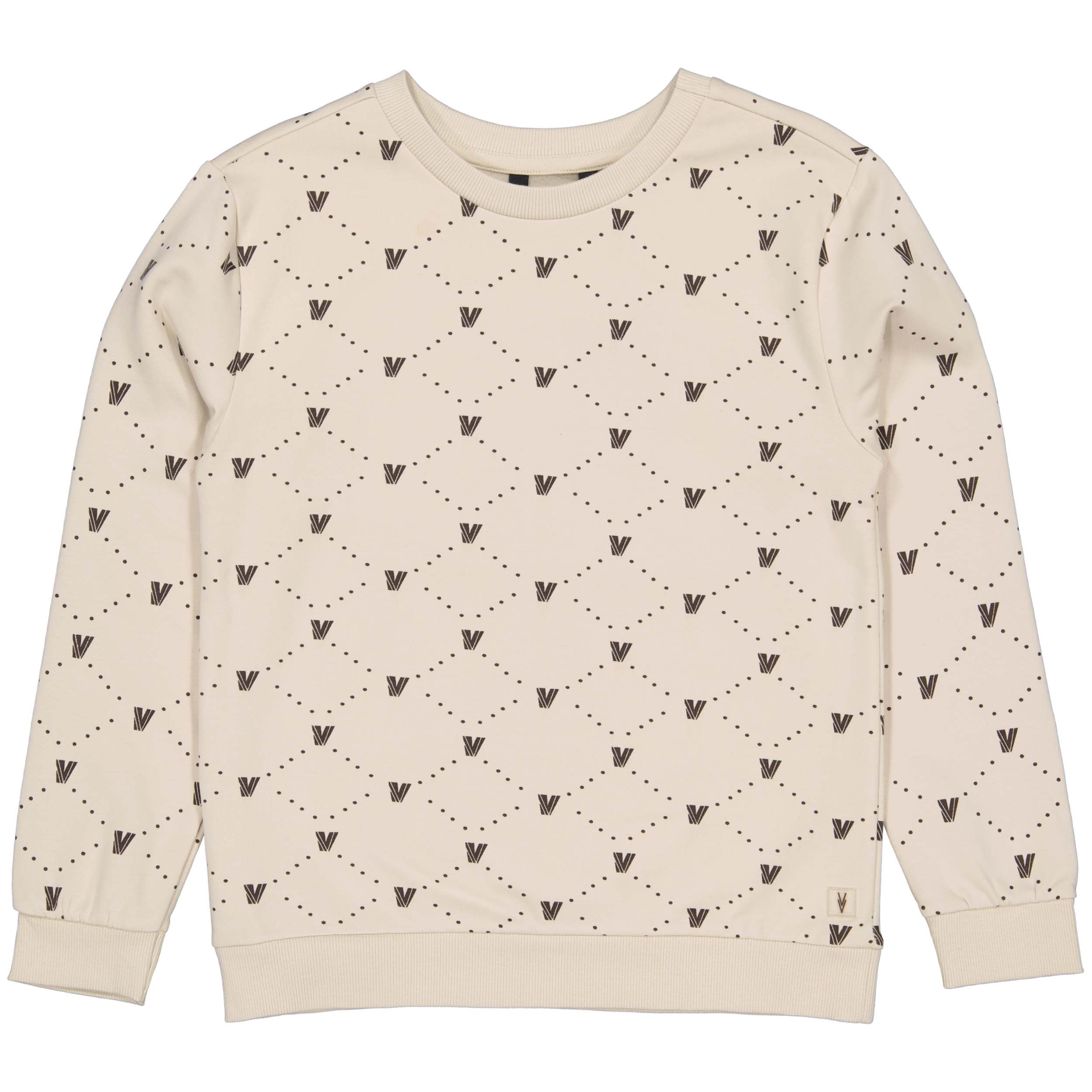 Sweater wit all over print | AOP White Graphic