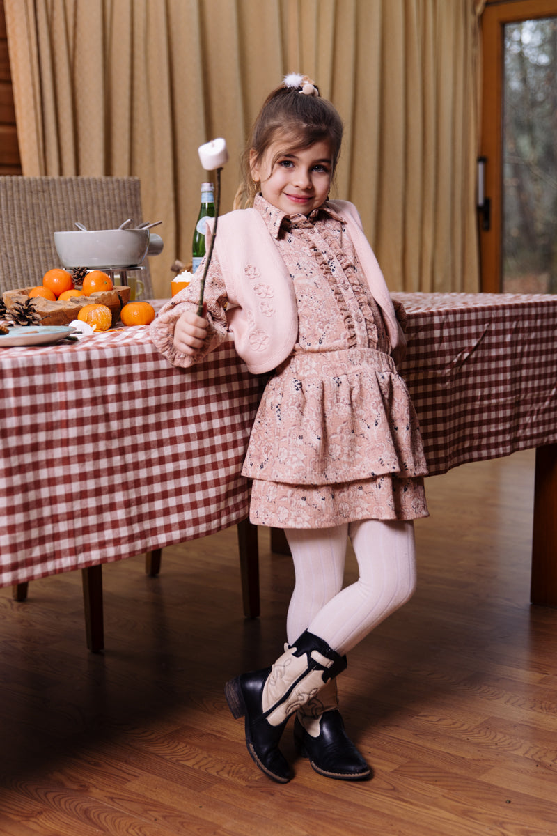 Rok all over print | AOP Pink Leaves