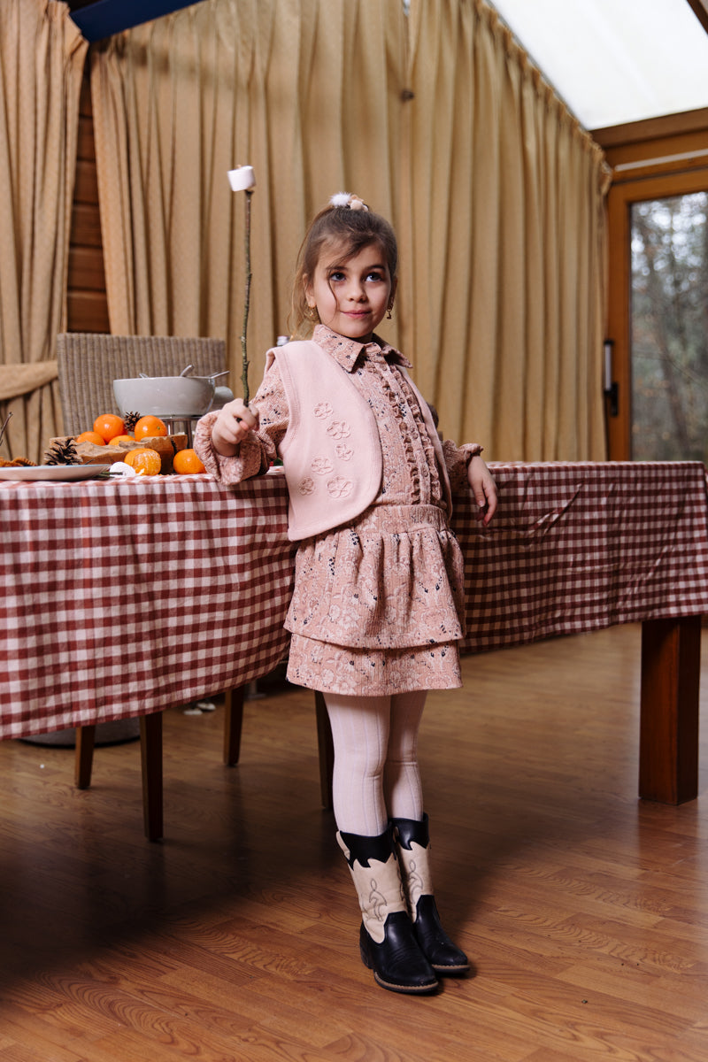 Rok all over print | AOP Pink Leaves