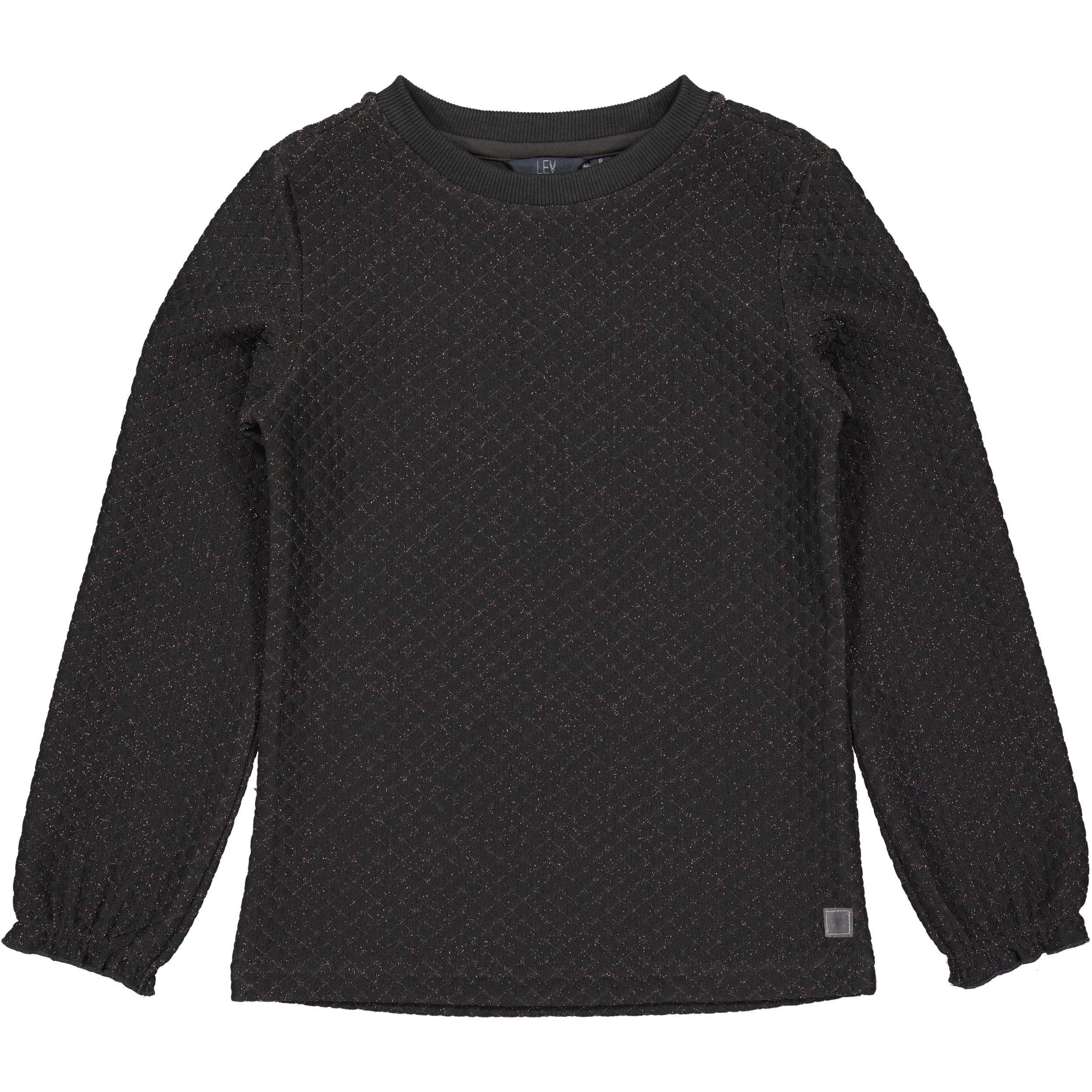 Shirt met glitter | Dark Grey