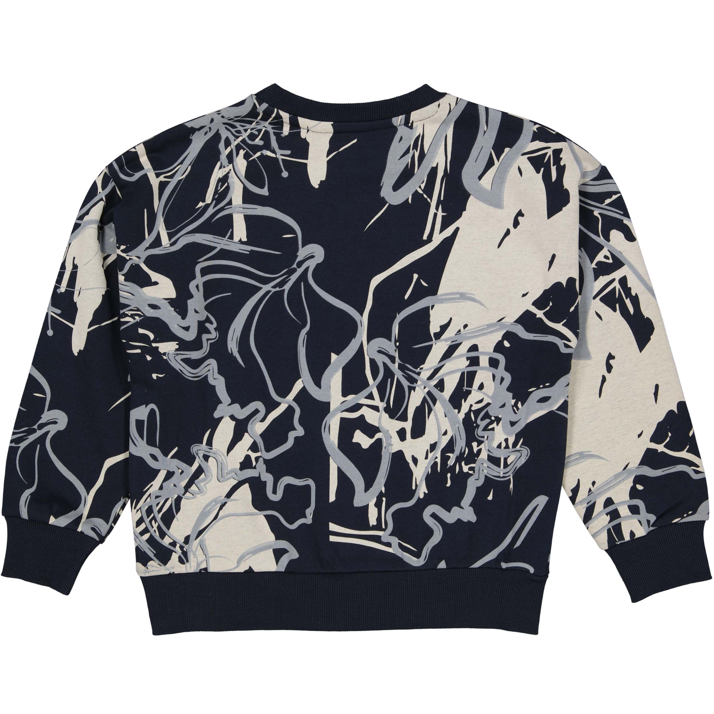 Sweater met all over print | AOP Blue Graphic