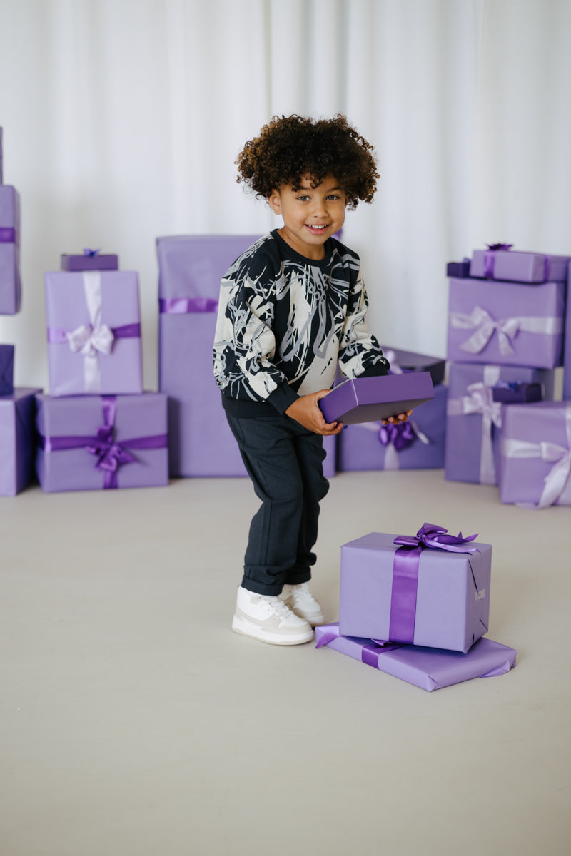 Sweater met all over print | AOP Blue Graphic