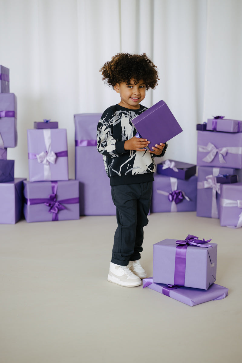 Sweater met all over print | AOP Blue Graphic