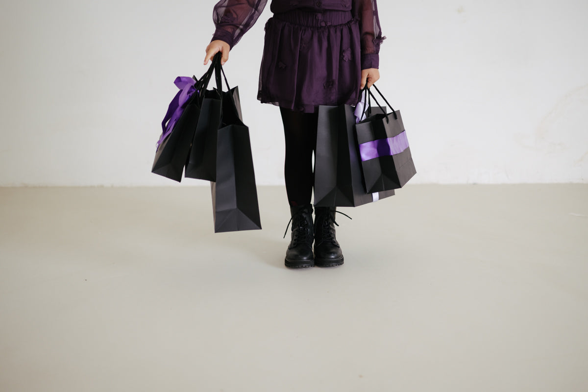 Rok met bloemen | Dark Mauve