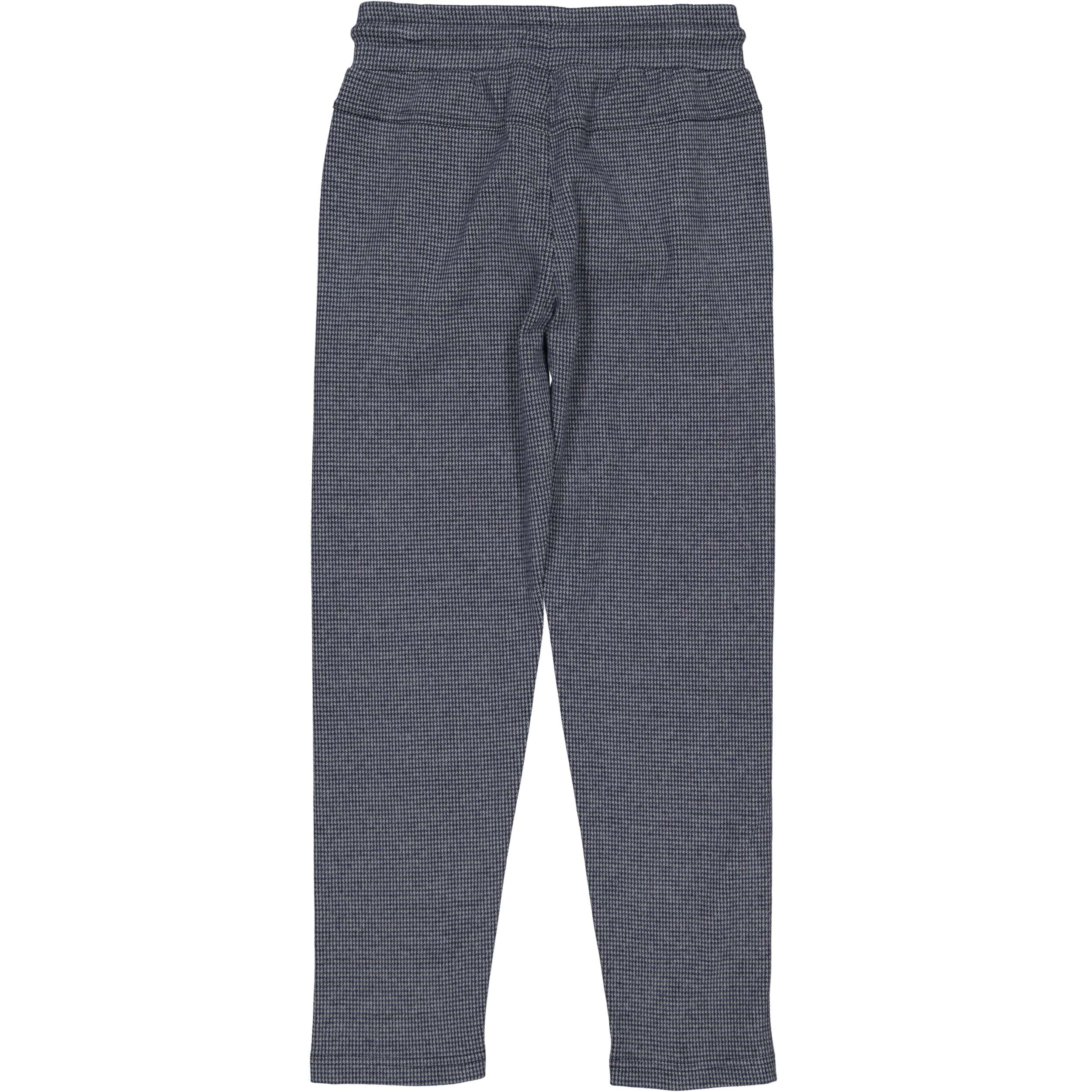 Broek met elastische band en koord | AOP Blue Check