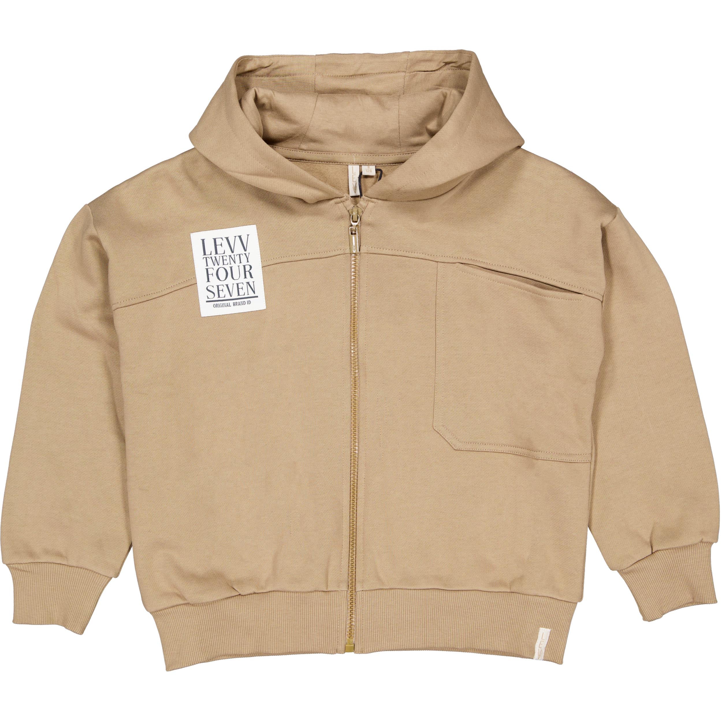 Camelkleurig vest met ritssluiting | Dark Sand