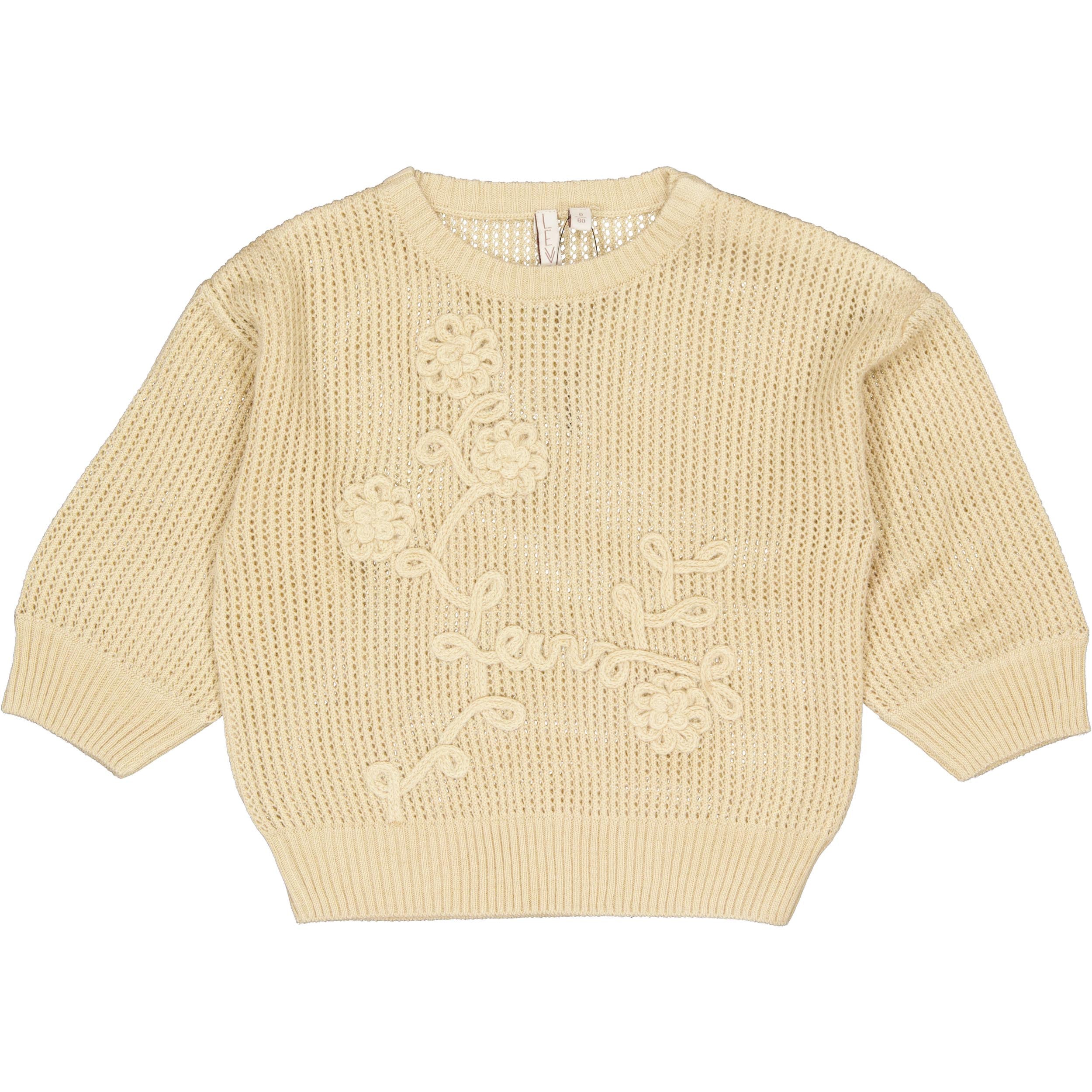 Crèmekleurige gebreide sweater | Almond