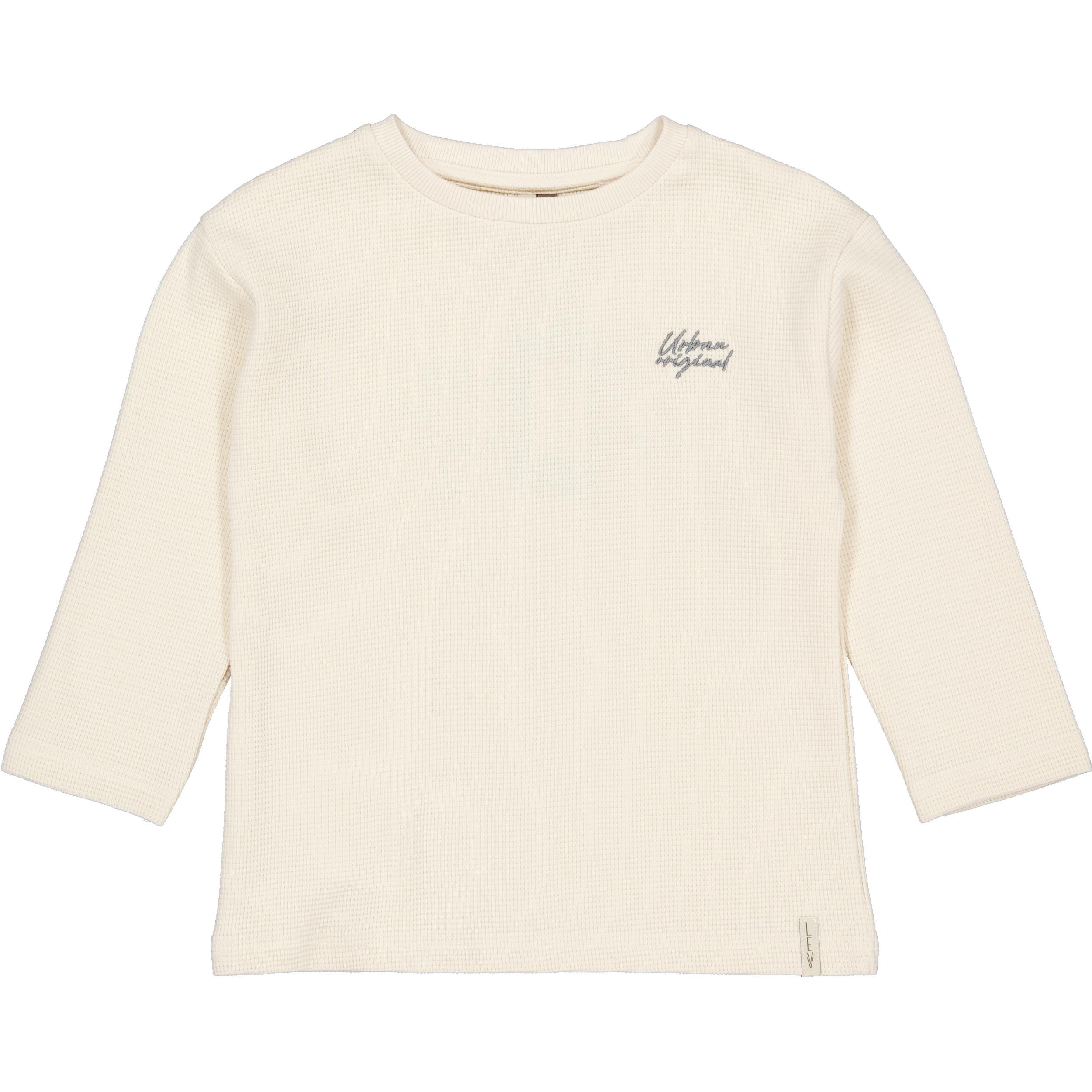 Ecru longsleeve met tekstprint | Cotton Cream