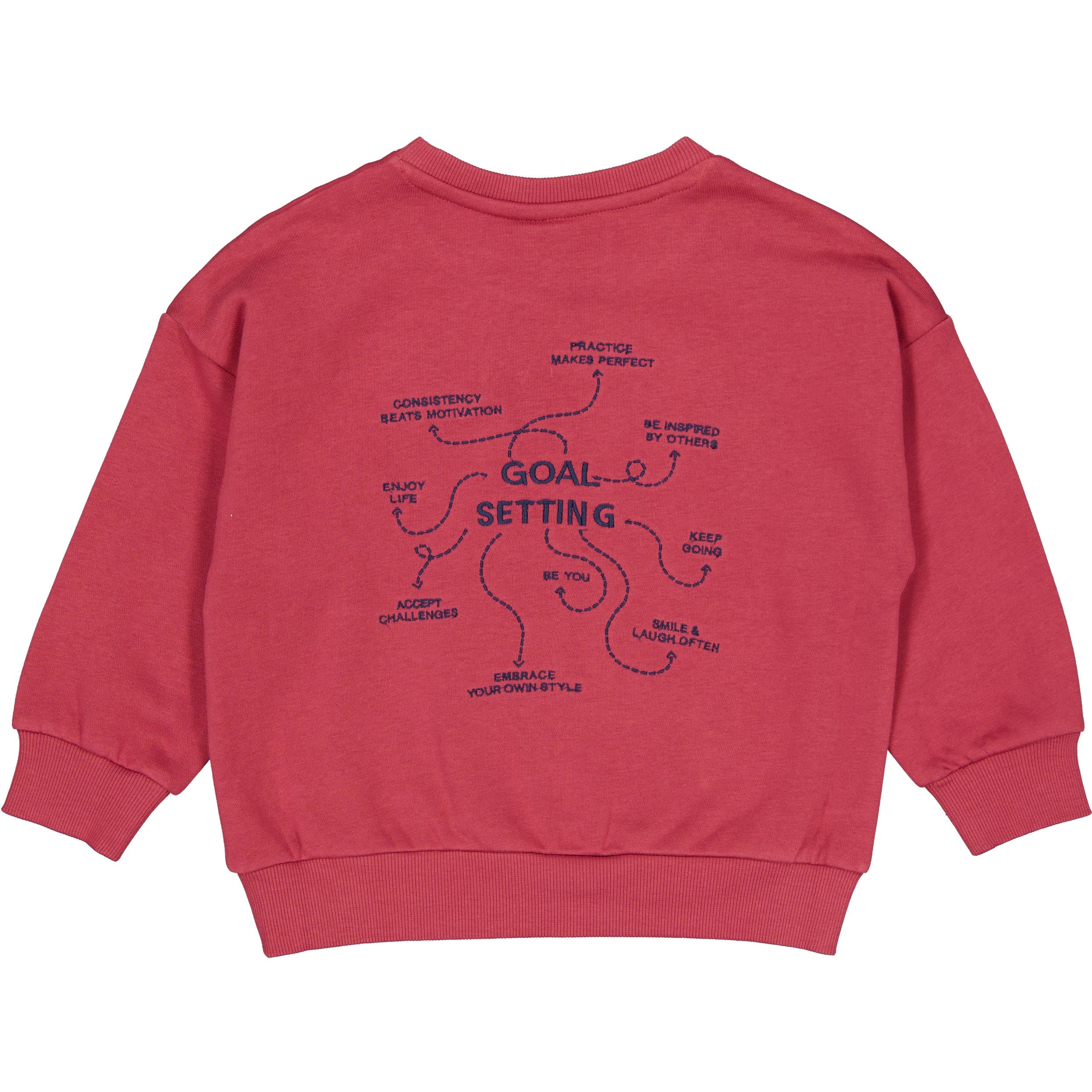Rode sweater met rugprint | Red