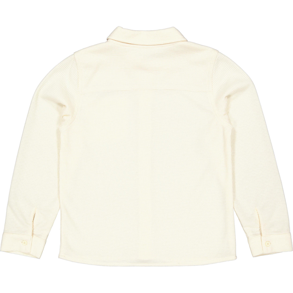 Ecru overhemd met borsttekst | Soft White