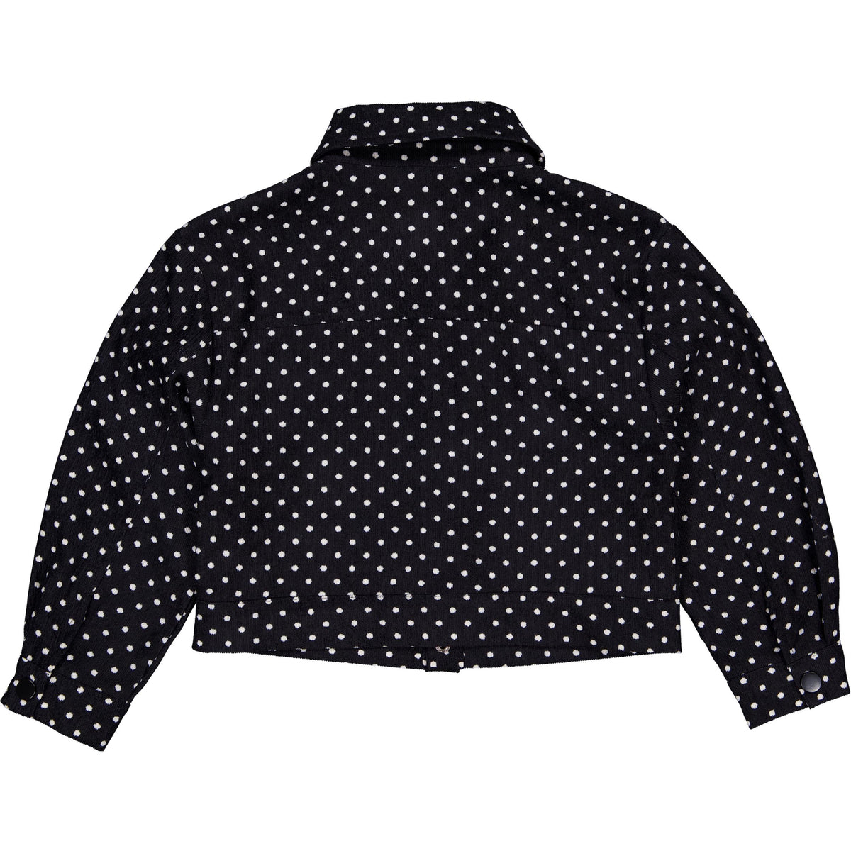 Zwarte jas met witte stippen | AOP White Dot