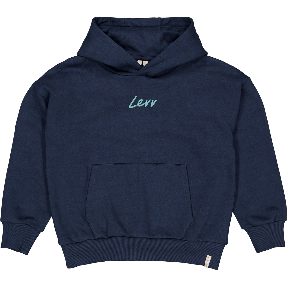 Donkerblauwe hoodie met rugprint | Indigo Blue