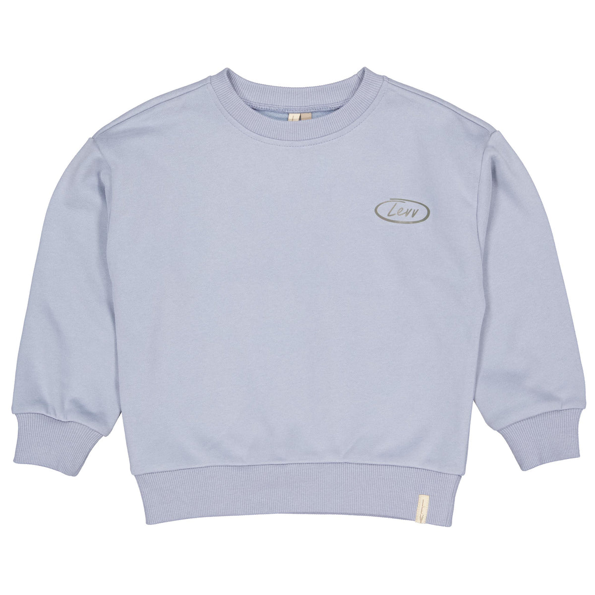 Lichtblauwe sweater met tekstprint | Vintage Blue