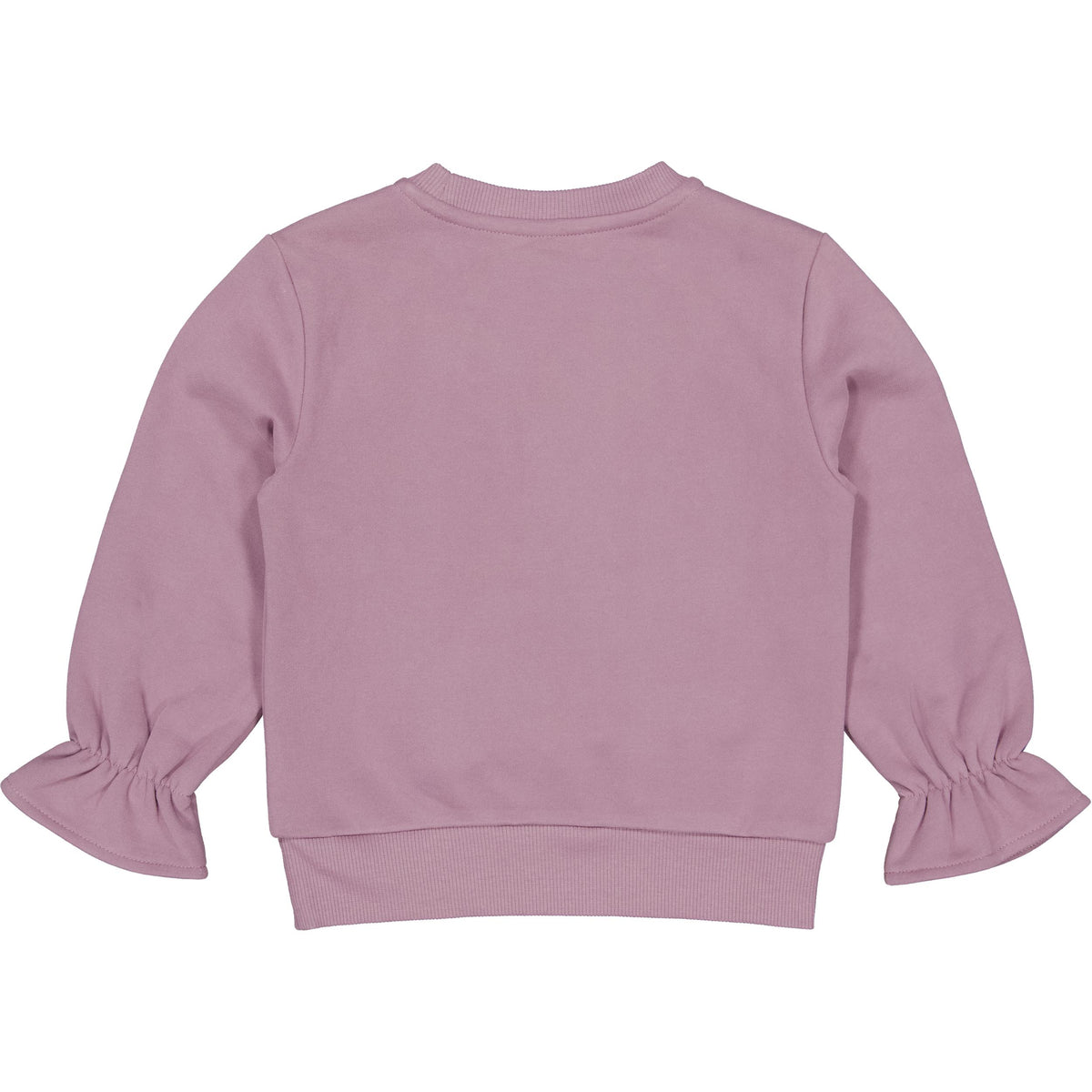 Oudroze sweater met volantmouwen | Pink purple