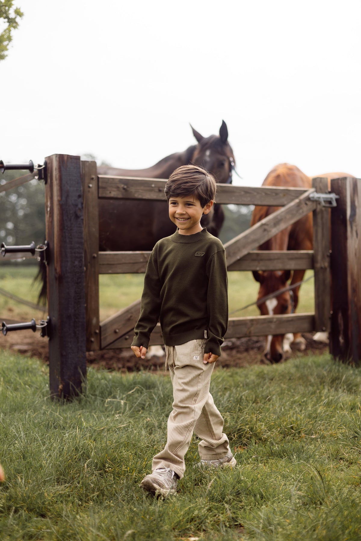Donkergroene sweater met opstaande kraag | Dark Green
