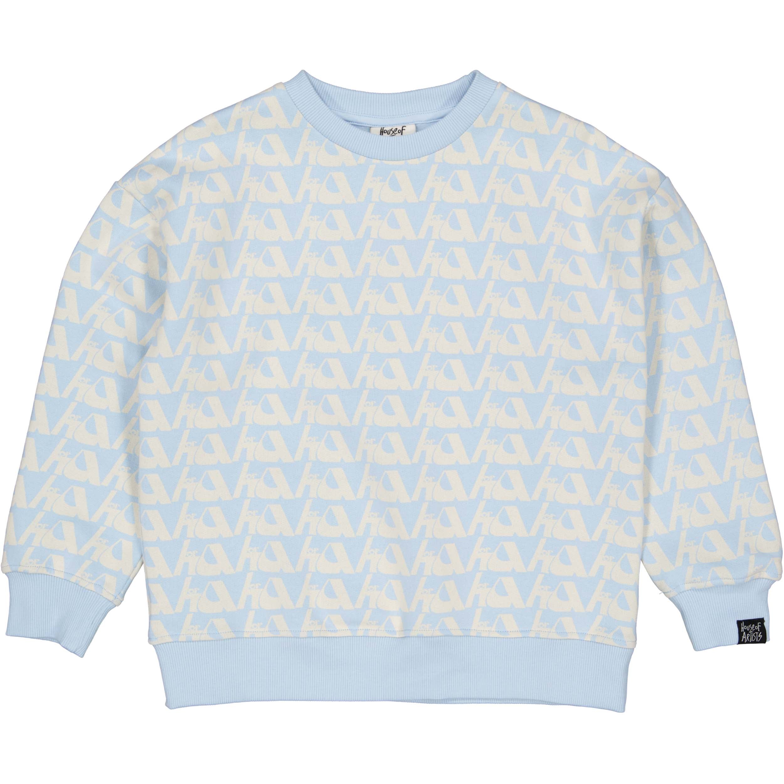 Sweater | AOP Blue Text