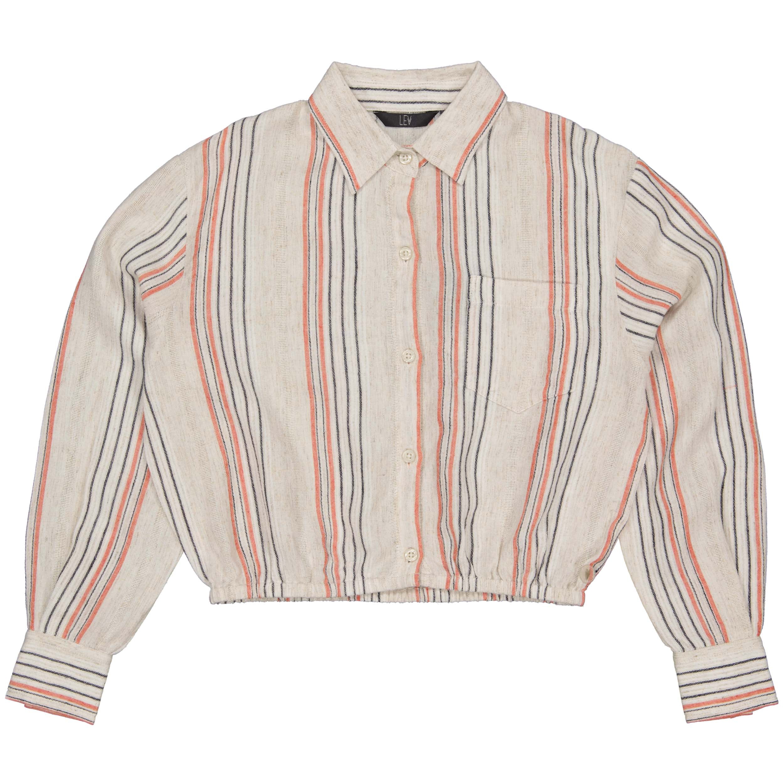 Blouse | AOP Taupe Stripe