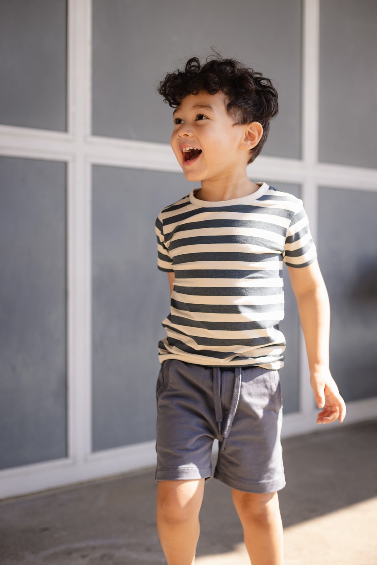 SHORTSLEEV | AOP Blue Stripe