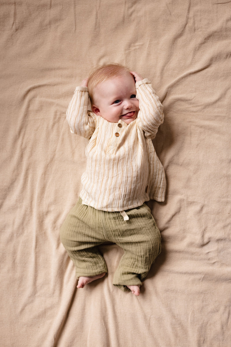 BLOUSE | AOP Brown Stripe