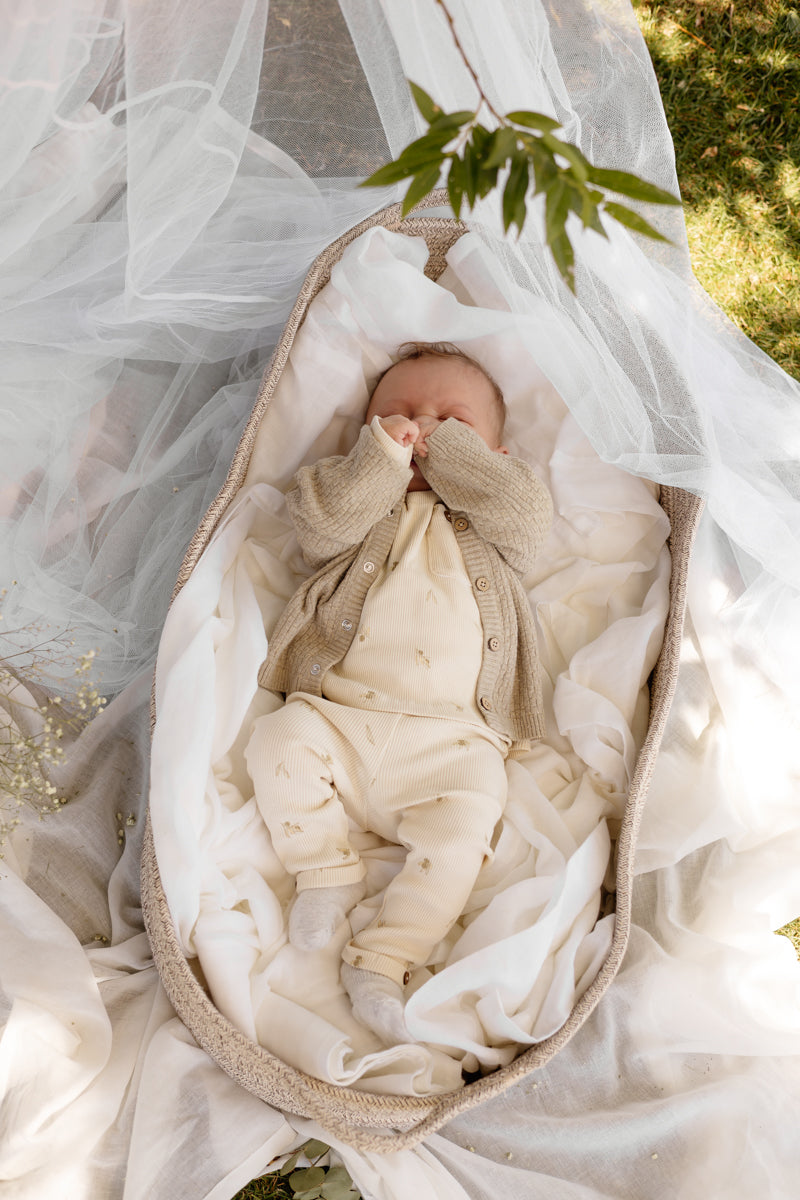 Shirt crème  met print | AOP Green Sketch