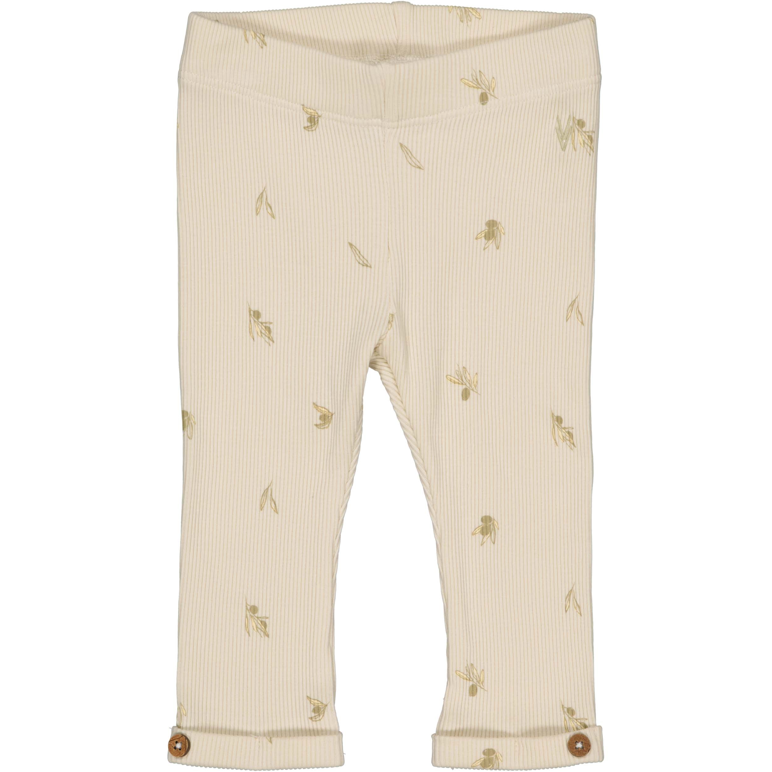 Legging crème met print | AOP Green Sketch