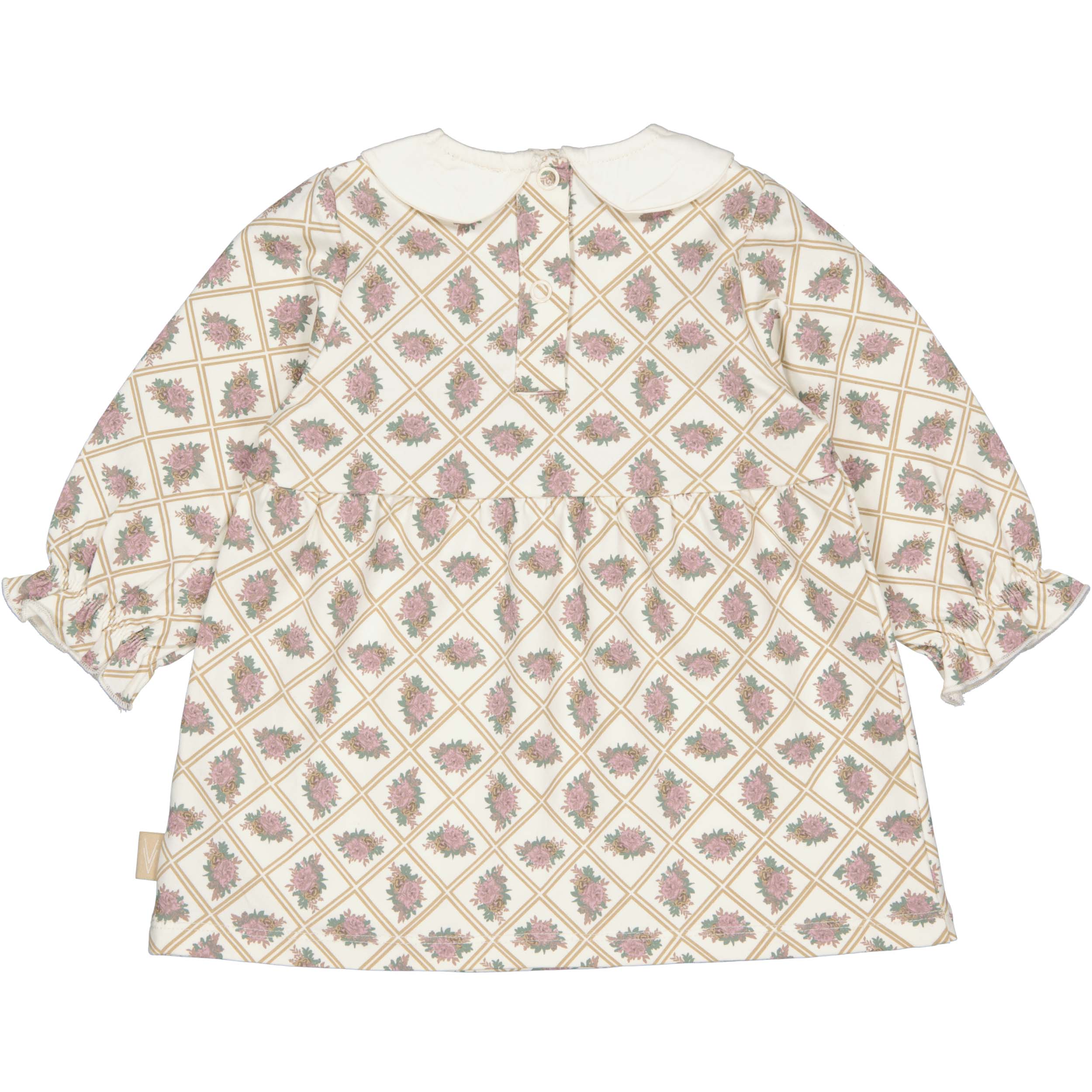 Gebroken wit jurkje met all-over print | AOP White Flower