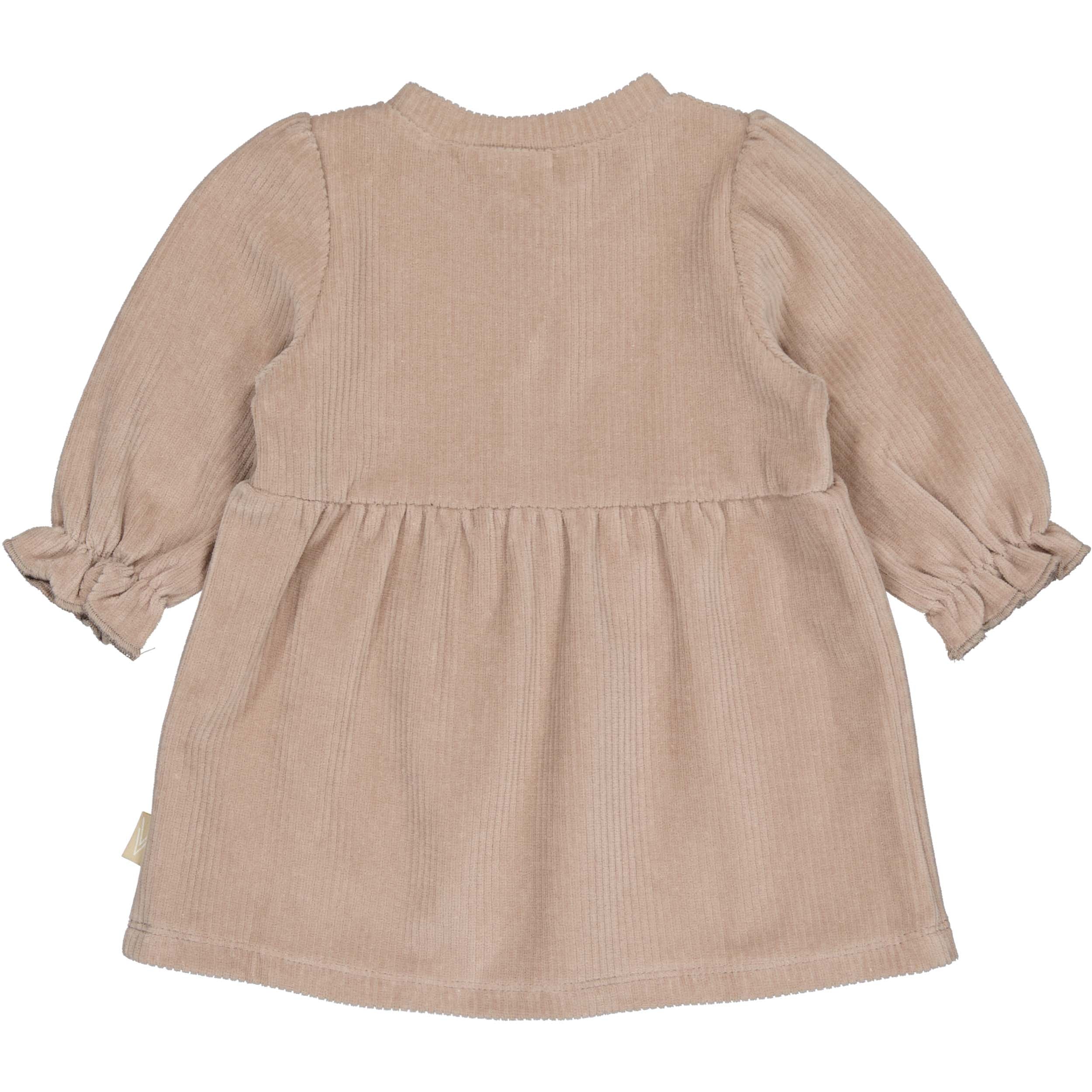 Taupe jurk met knoopsluiting | Mauve