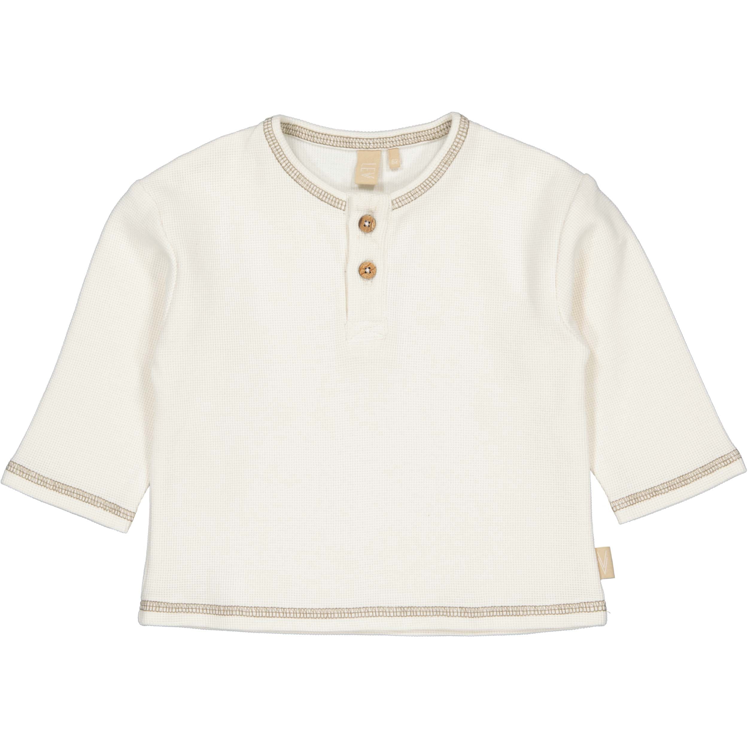 Off-white longsleeve met knopen | White Cream