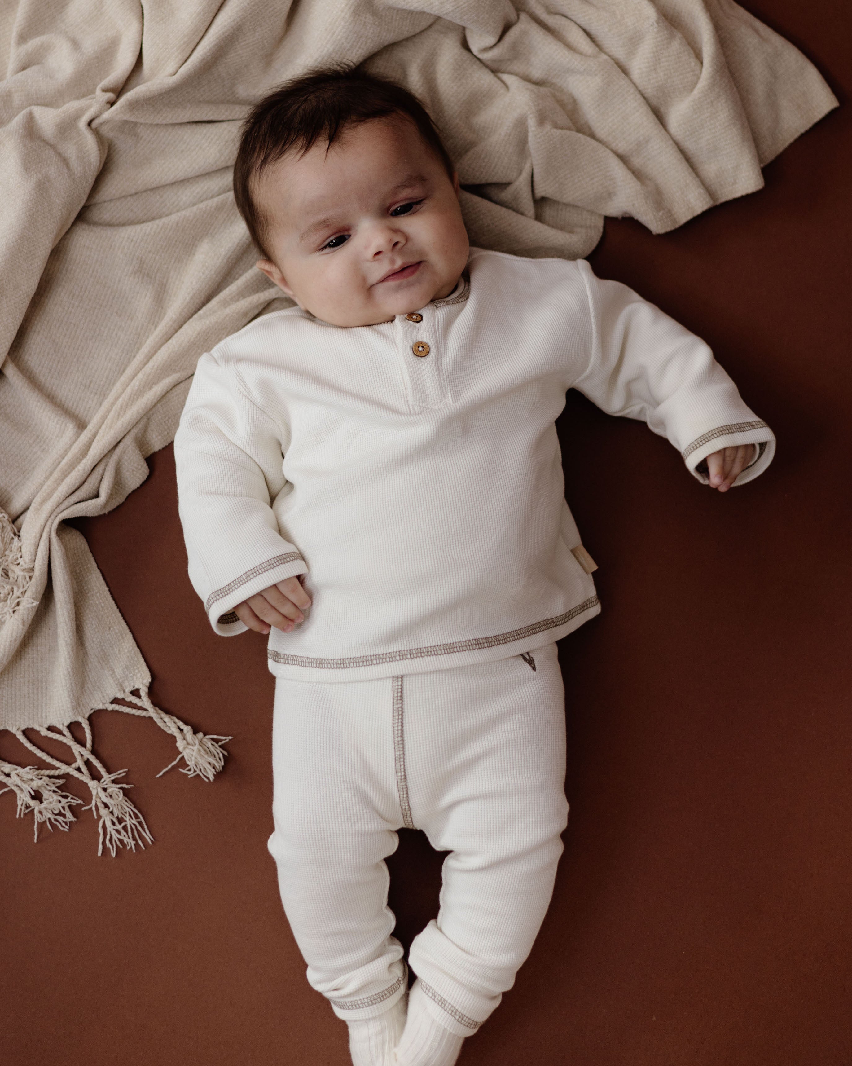 Off-white longsleeve met knopen | White Cream