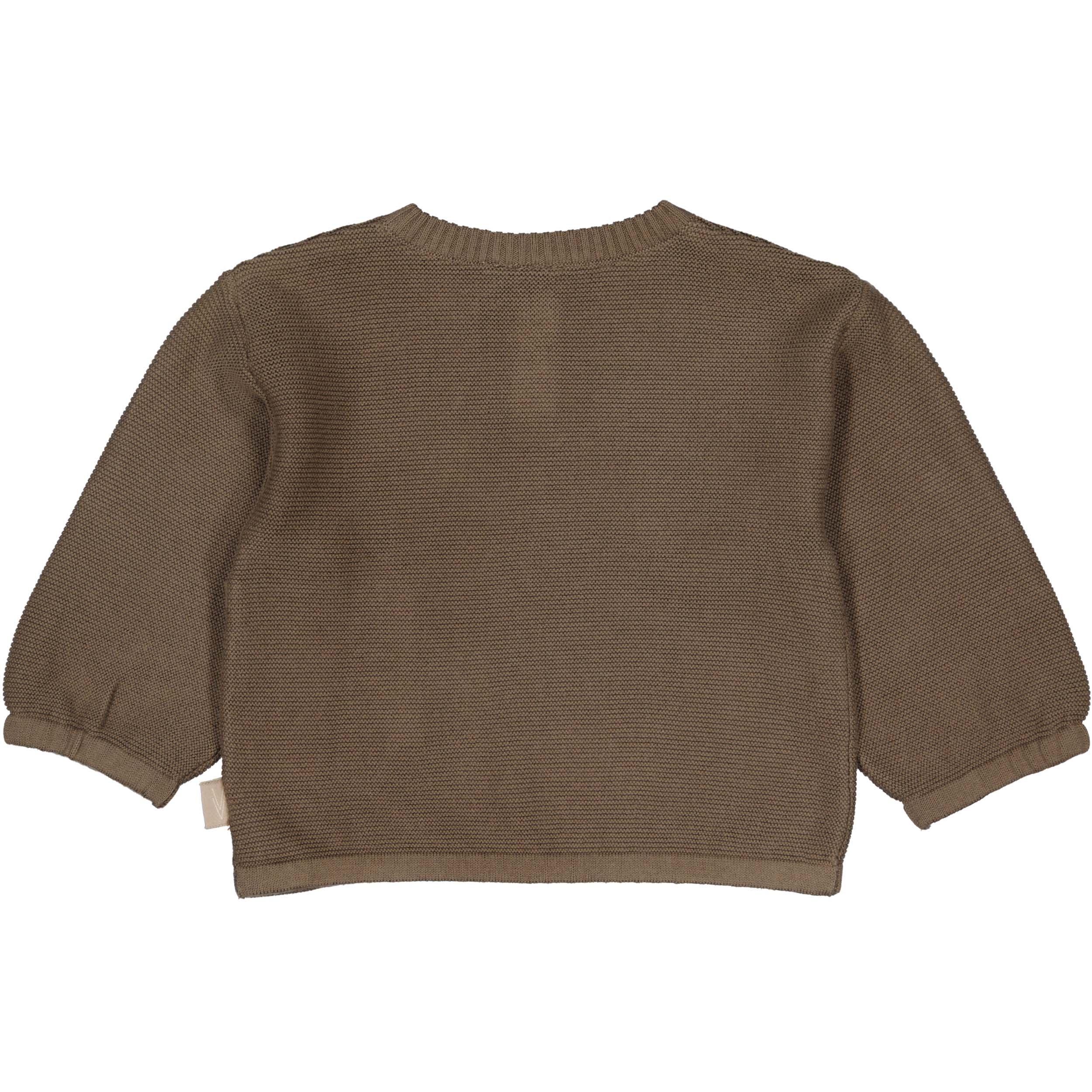 Donkerbruine sweater met borstzak | Light Brown