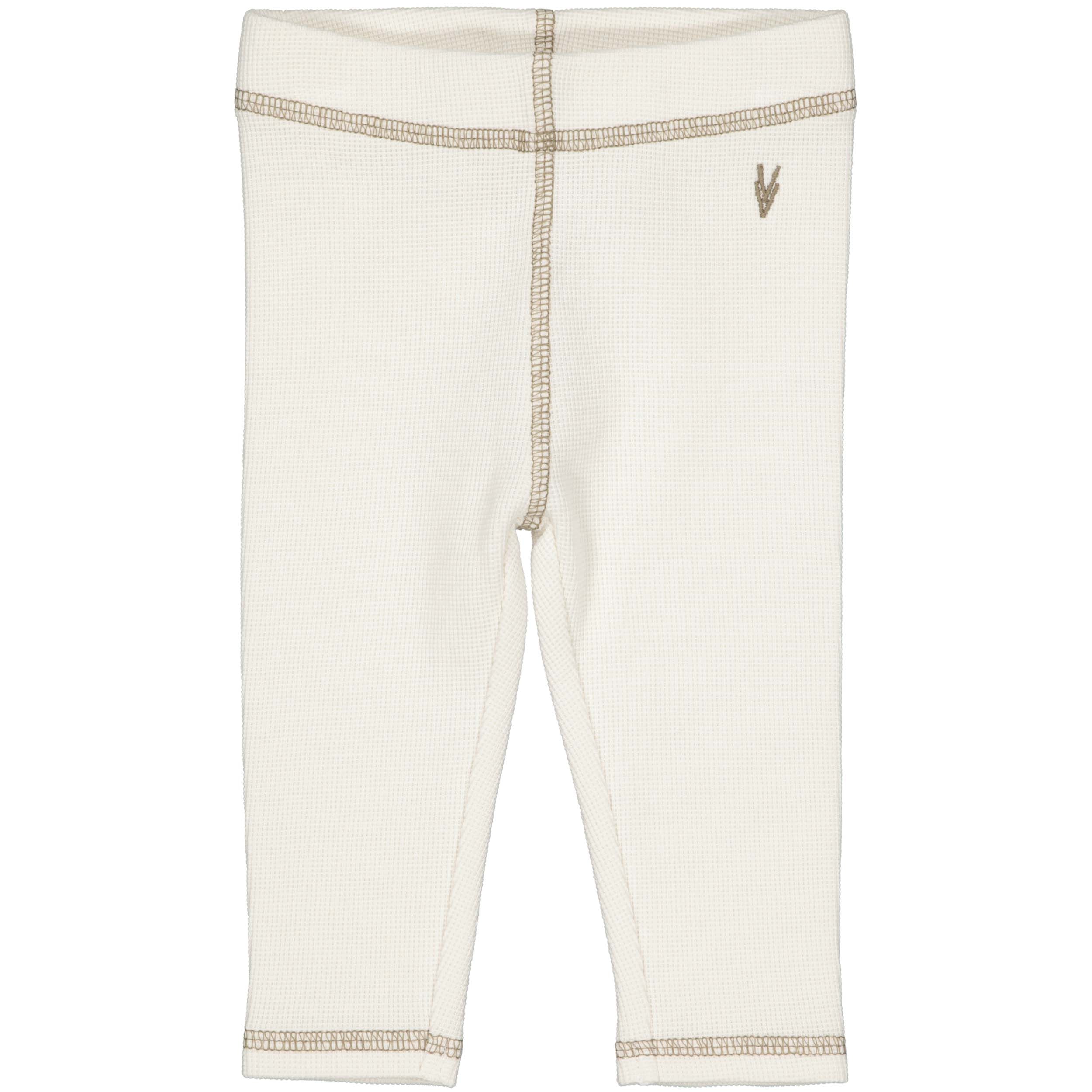 Off-white broek met contrastdetails | White Cream