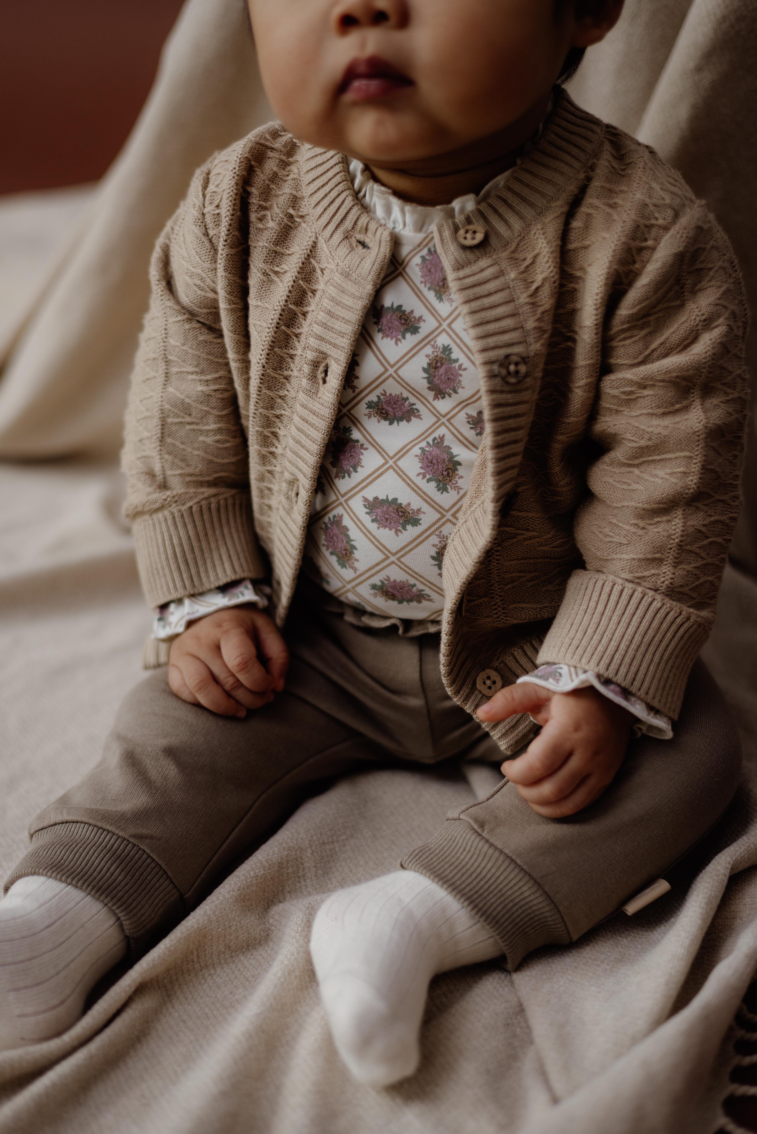Gebroken witte romper met all-over print | AOP White Flower