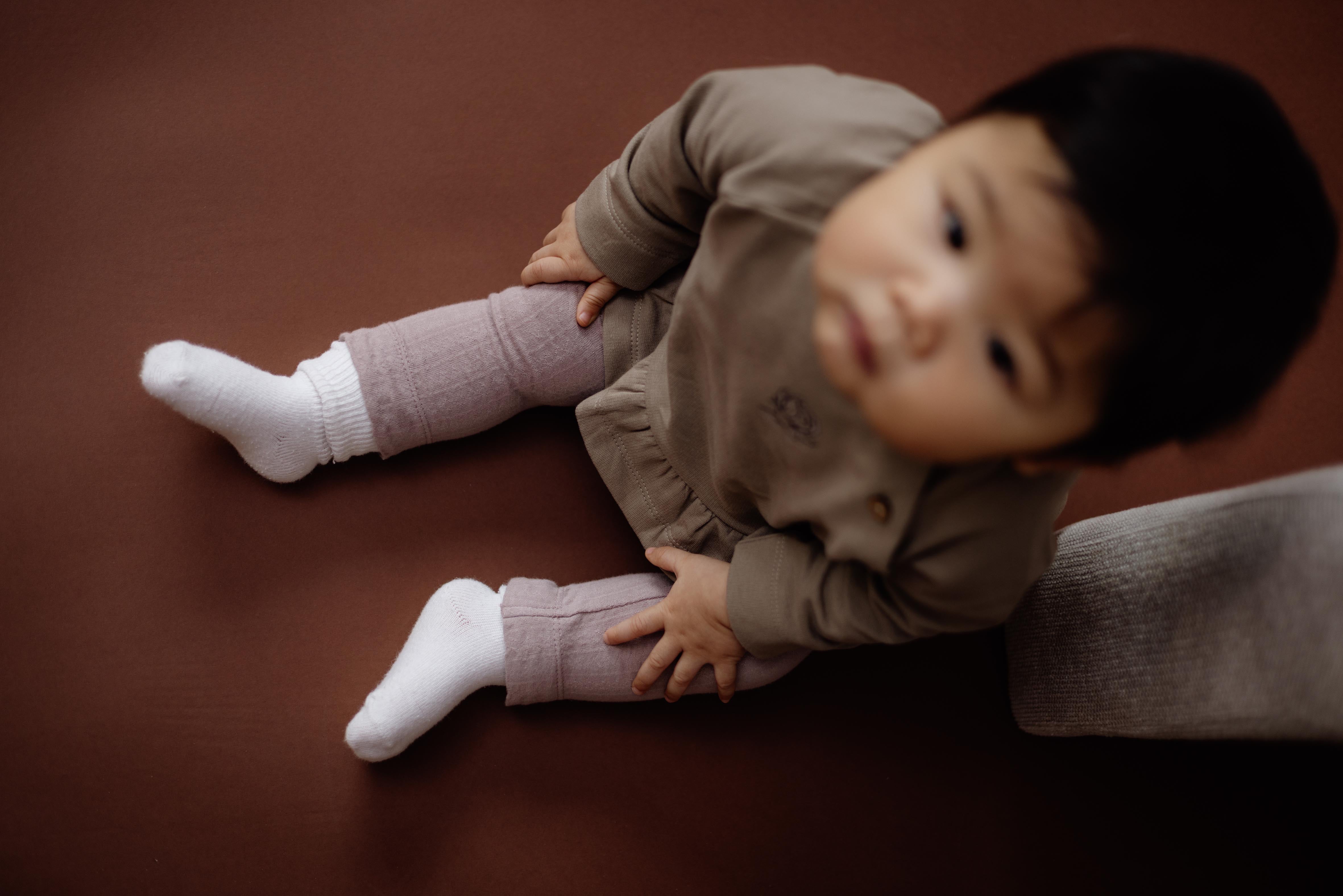 Oudroze rib legging | Mauve