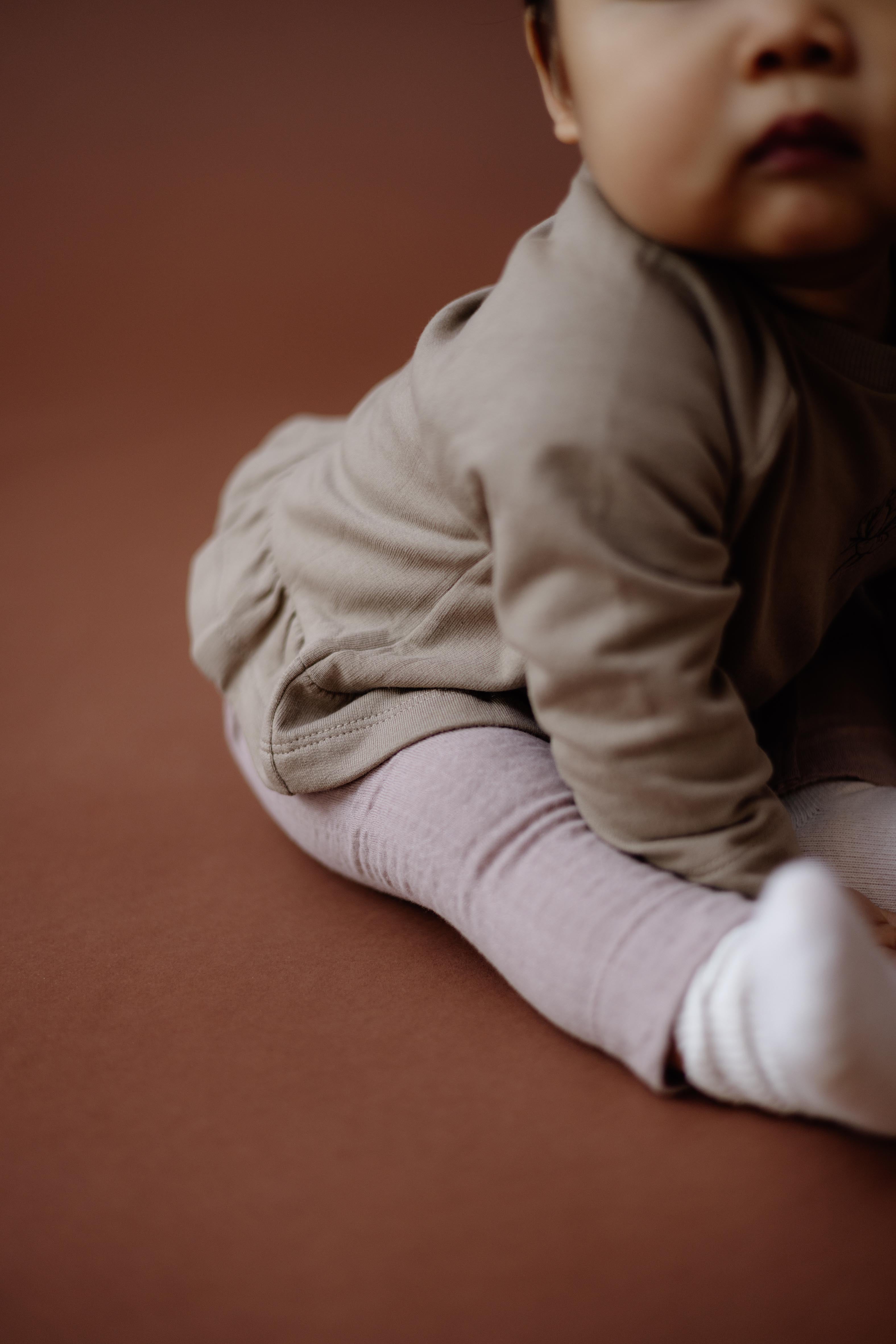 Oudroze rib legging | Mauve