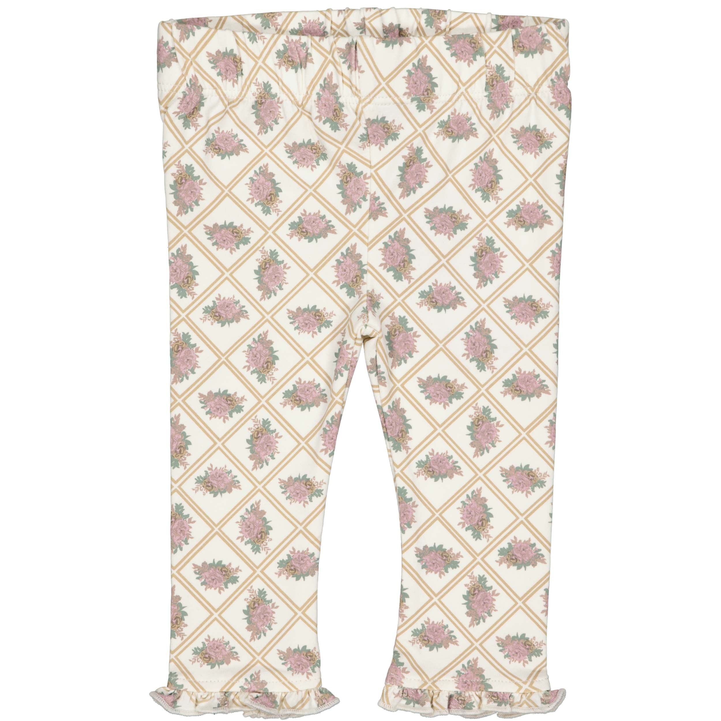 Gebroken witte legging met all-over print | AOP White Flower
