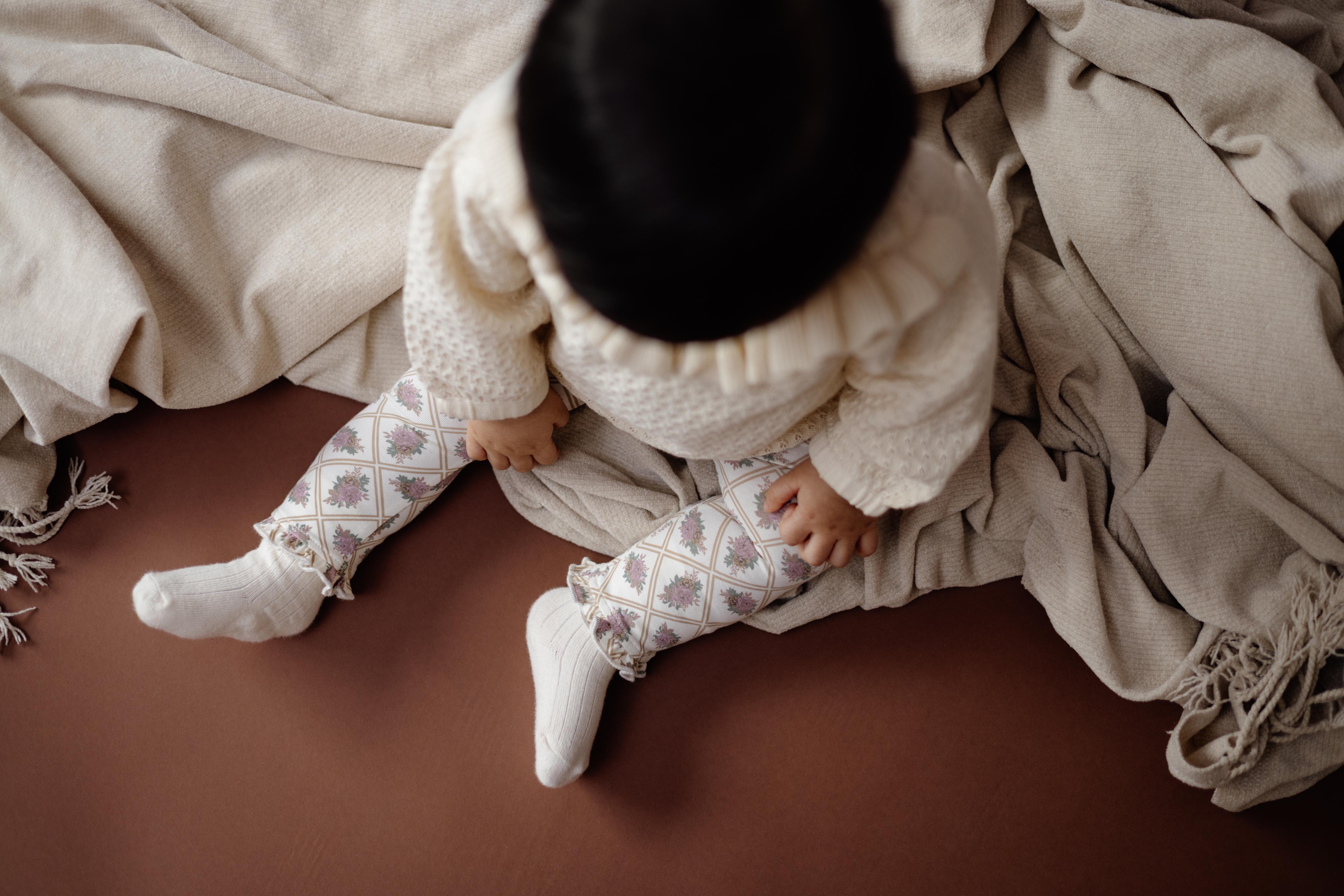Gebroken witte legging met all-over print | AOP White Flower